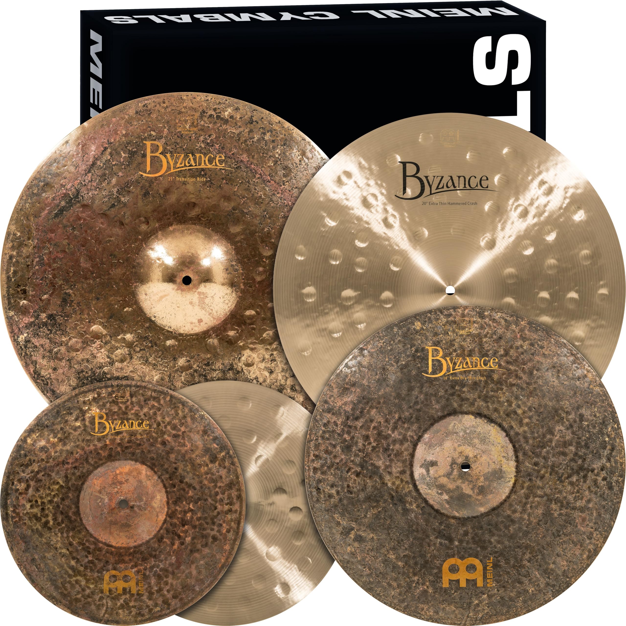 Meinl Cymbals MJ401+18 Mike Johnston Pack Byzance Cymbal Box Set with Free 18 Byzance Extra Dry Thin Crash (VIDEO)