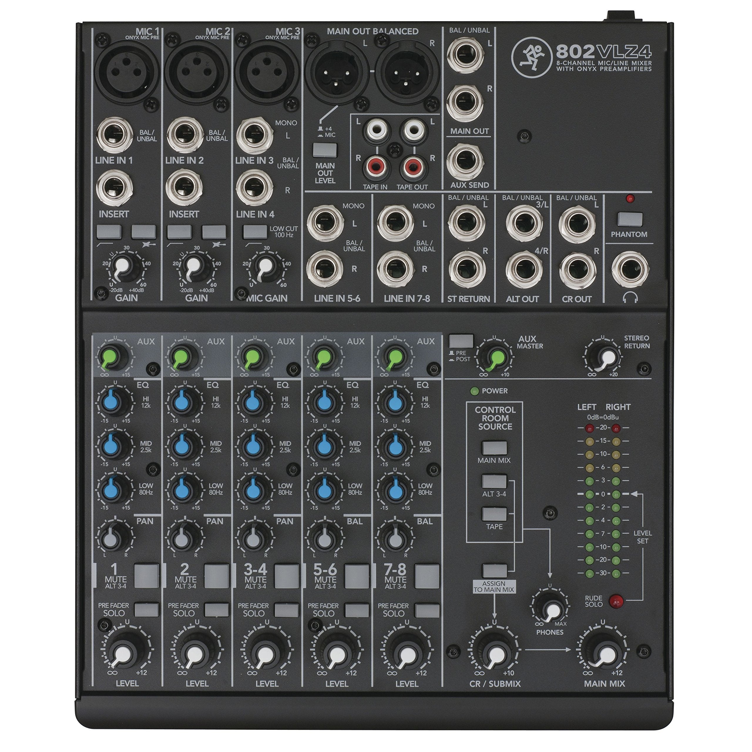 Mackie 802VLZ4 DJ mixer - audio mixers (20-20000 Hz)