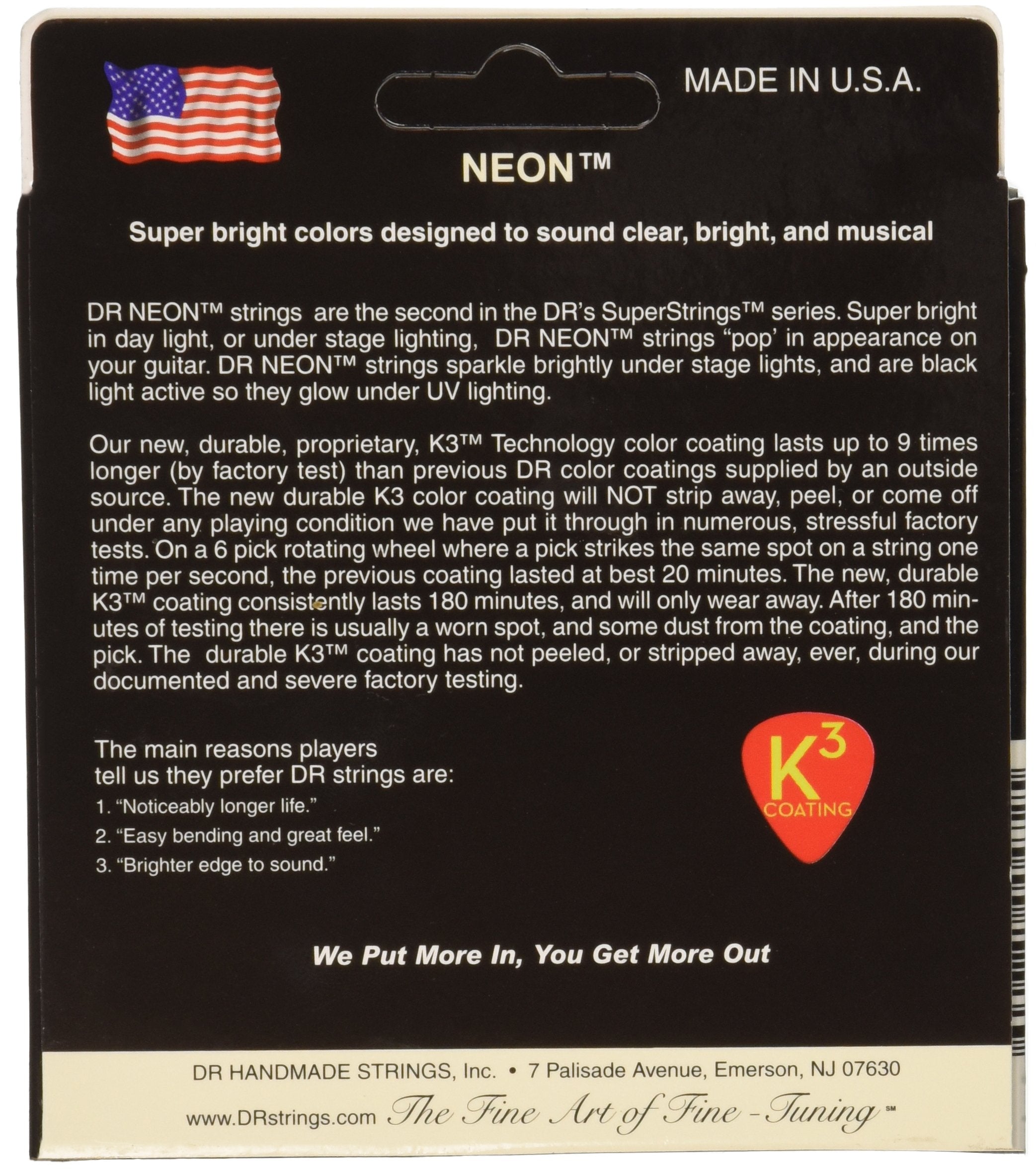 DR Strings HI-DEF NEON Electric Guitar Strings (NWE-9)