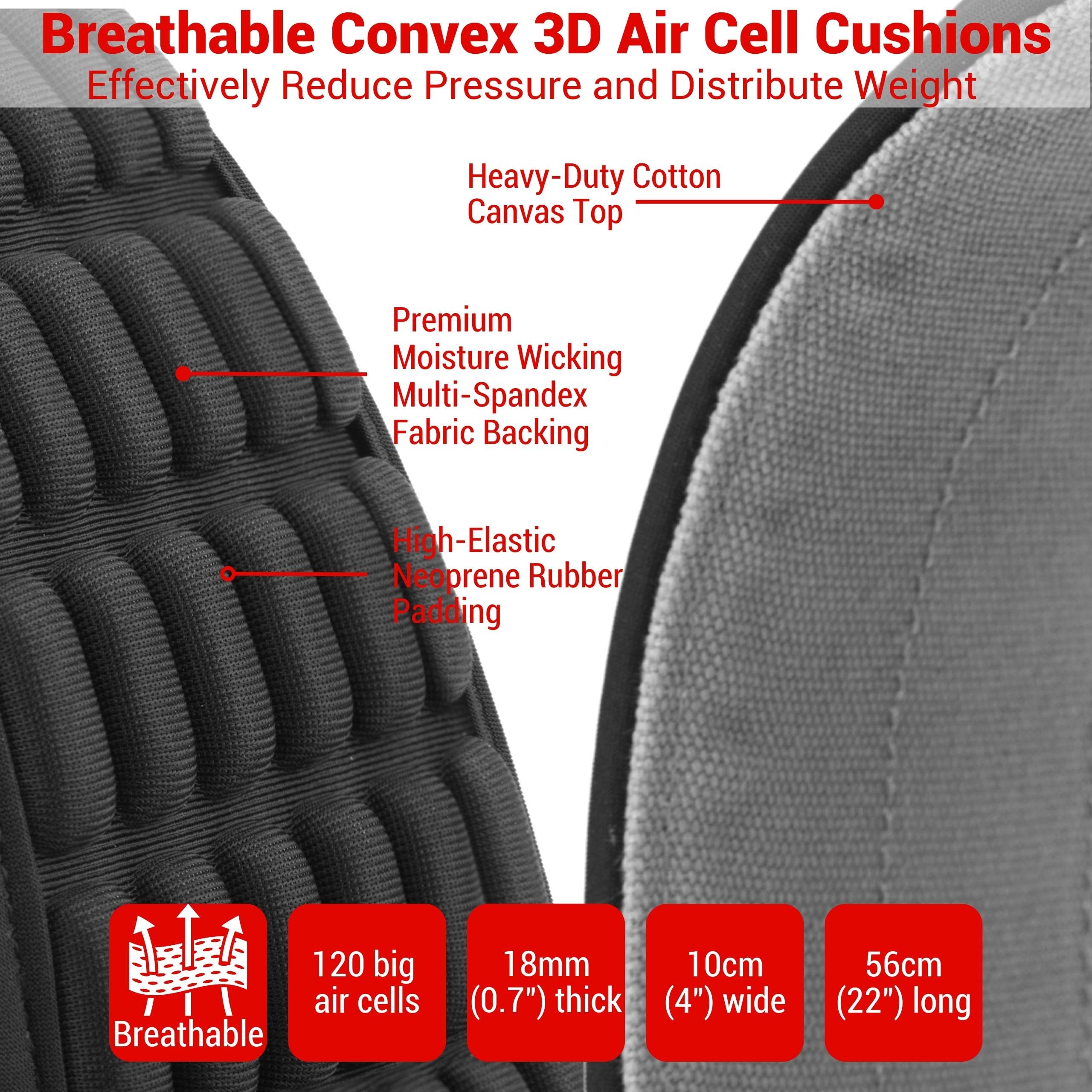 Amumu AIRAFT Bass & Guitar Strap 4'' Ultra Wide - 0.7'' Thick Breathable Convex 3D Air Cell Cushions - Neoprene Padding - Cotton