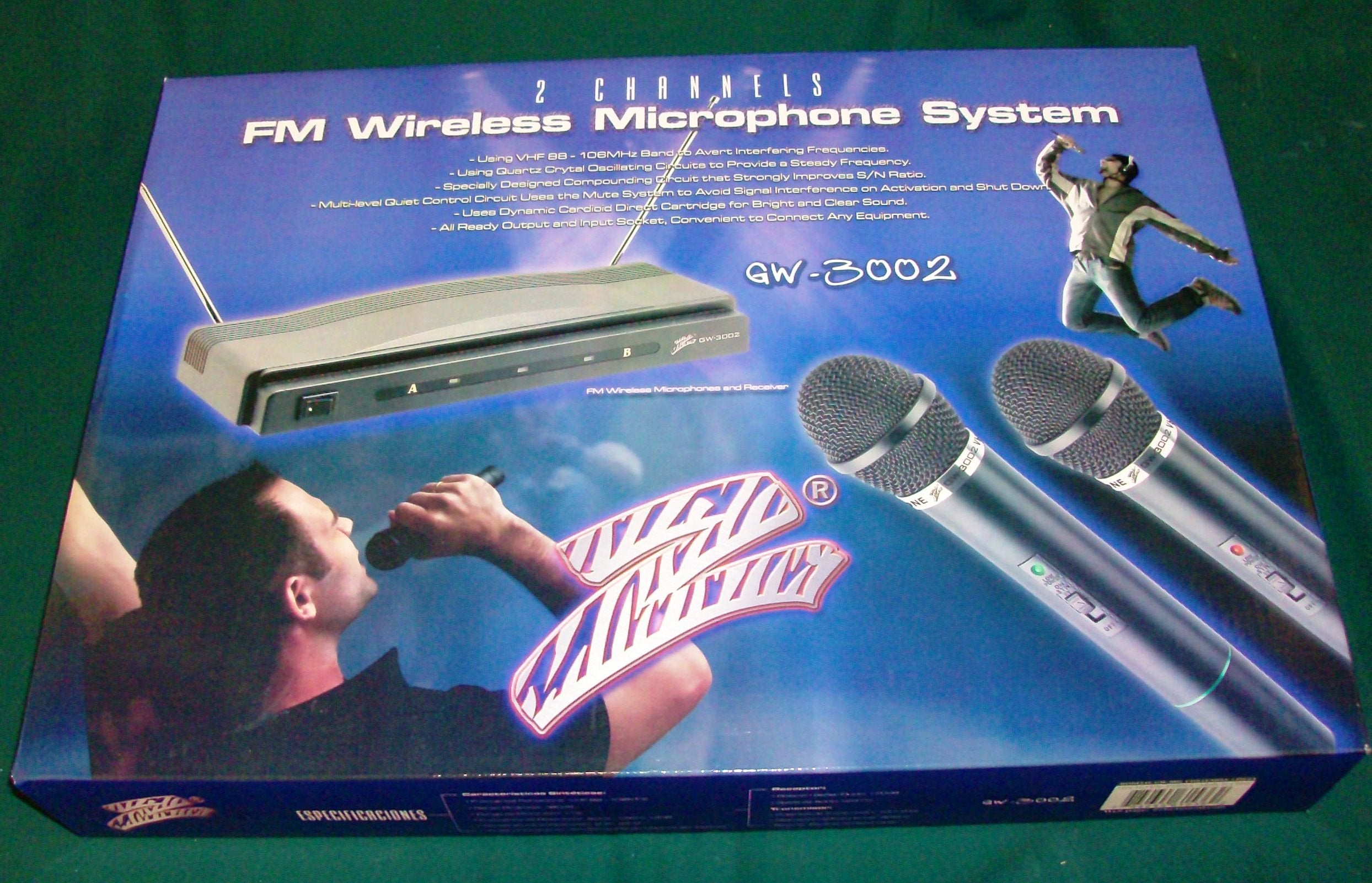 Audiopipe DM306 *gw3002* Microphone Dual Wireless With Receiver; Nippon