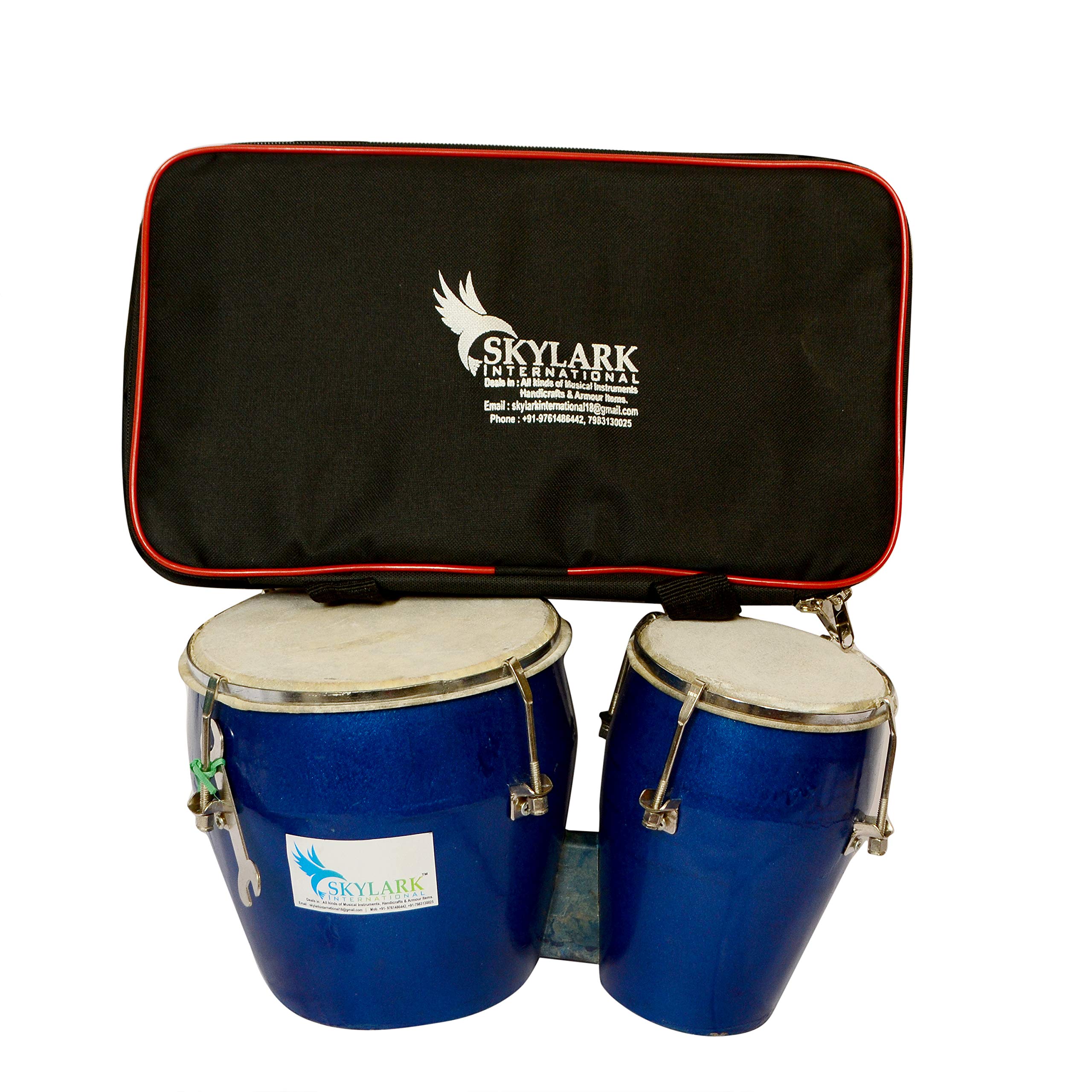 Skylark International Blue Color Bongo Drum With Gig Bag