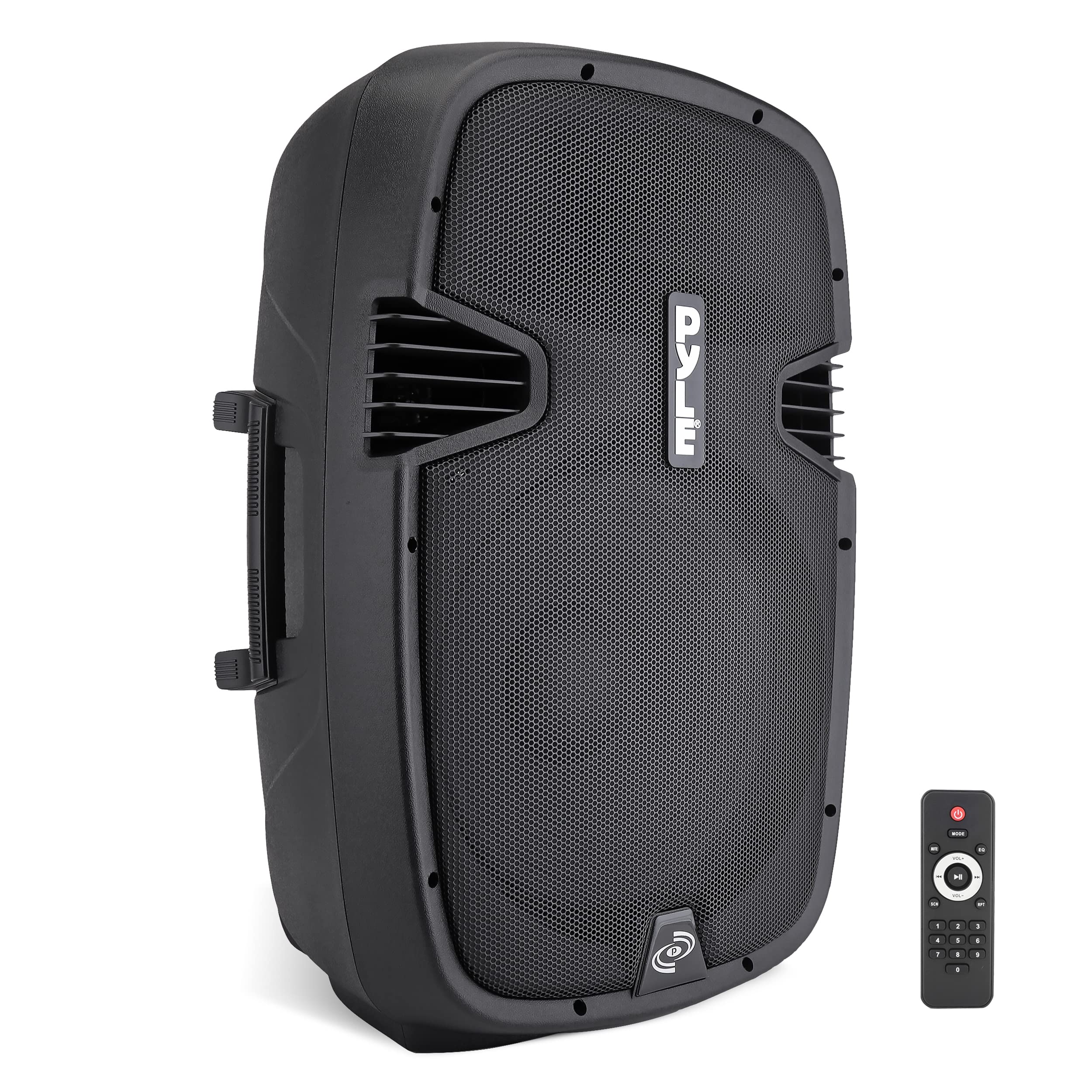 Pyle-Pro Powered Bluetooth Pa Microphone System - 15'' Active Bass Subwoofer Loudspeaker Built-In Usb For Mp3 Amplifier - Dj Par
