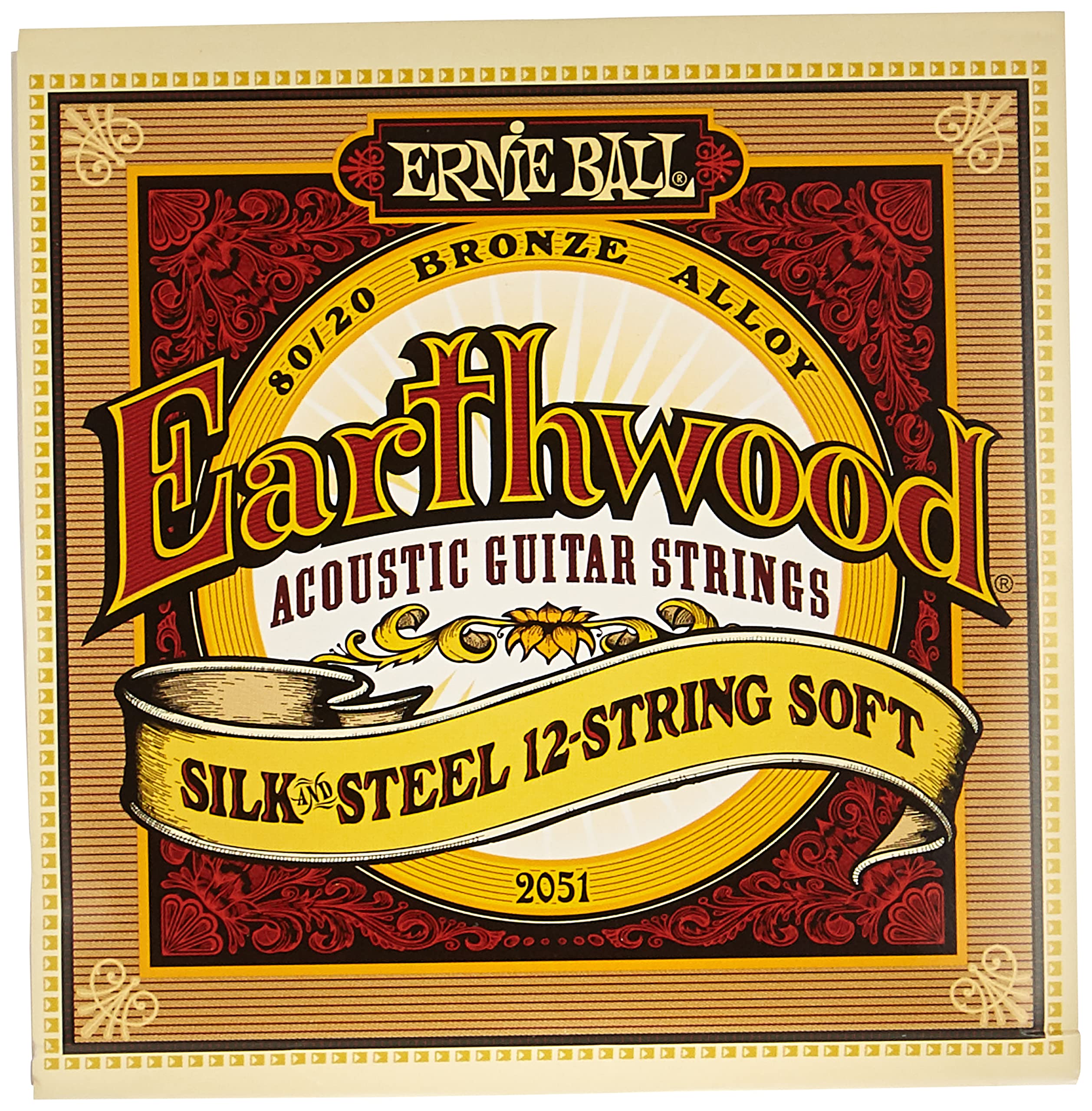 Ernie Ball Earthwood Silk And Steel 12-String Soft Acoustic Guitar Strings, 9-49 Gauge (P02051)
