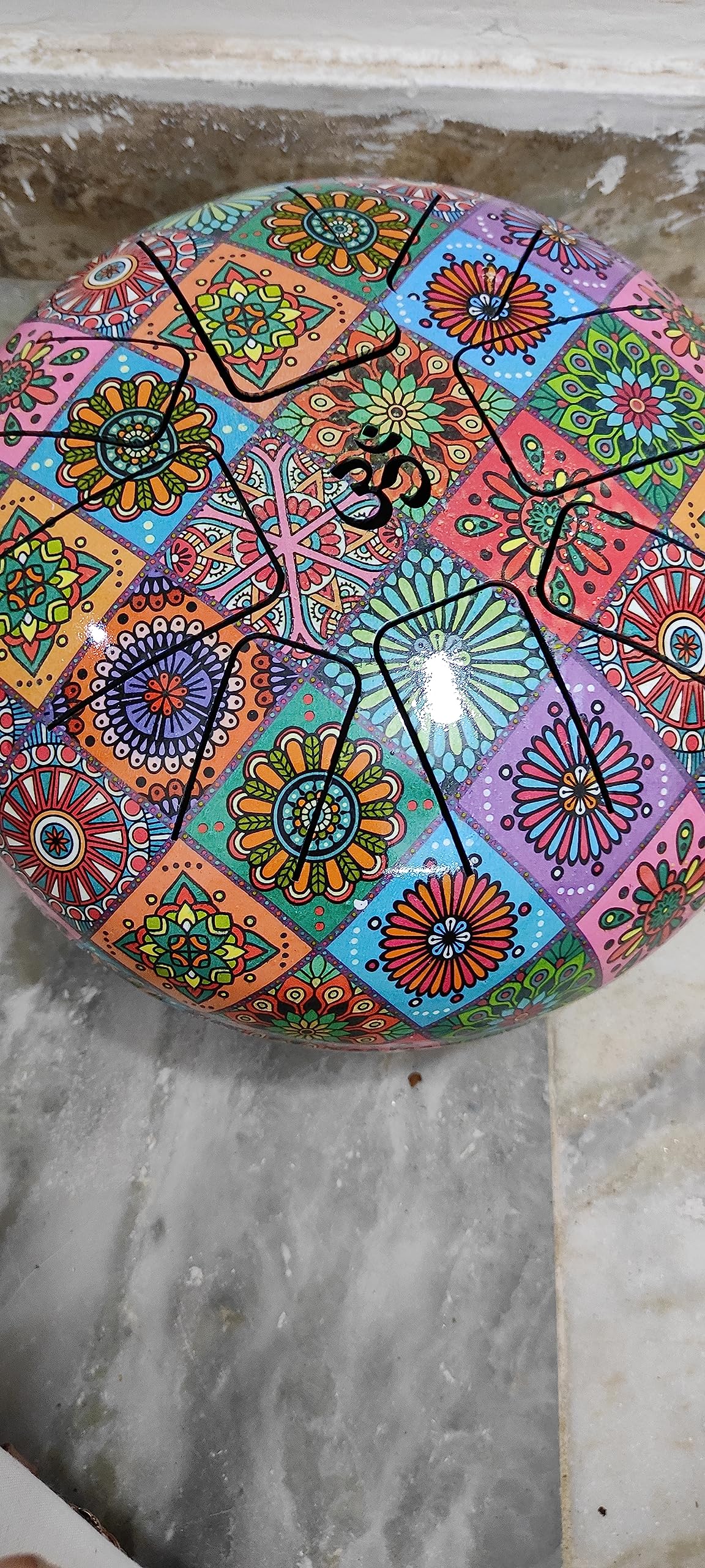 Sai Musicals Happy Drum 10 Brown, Tongue Drum, New Hand Pan Drum Hapi Drum, Hand Drum, Small Instruments For Musical Education, 