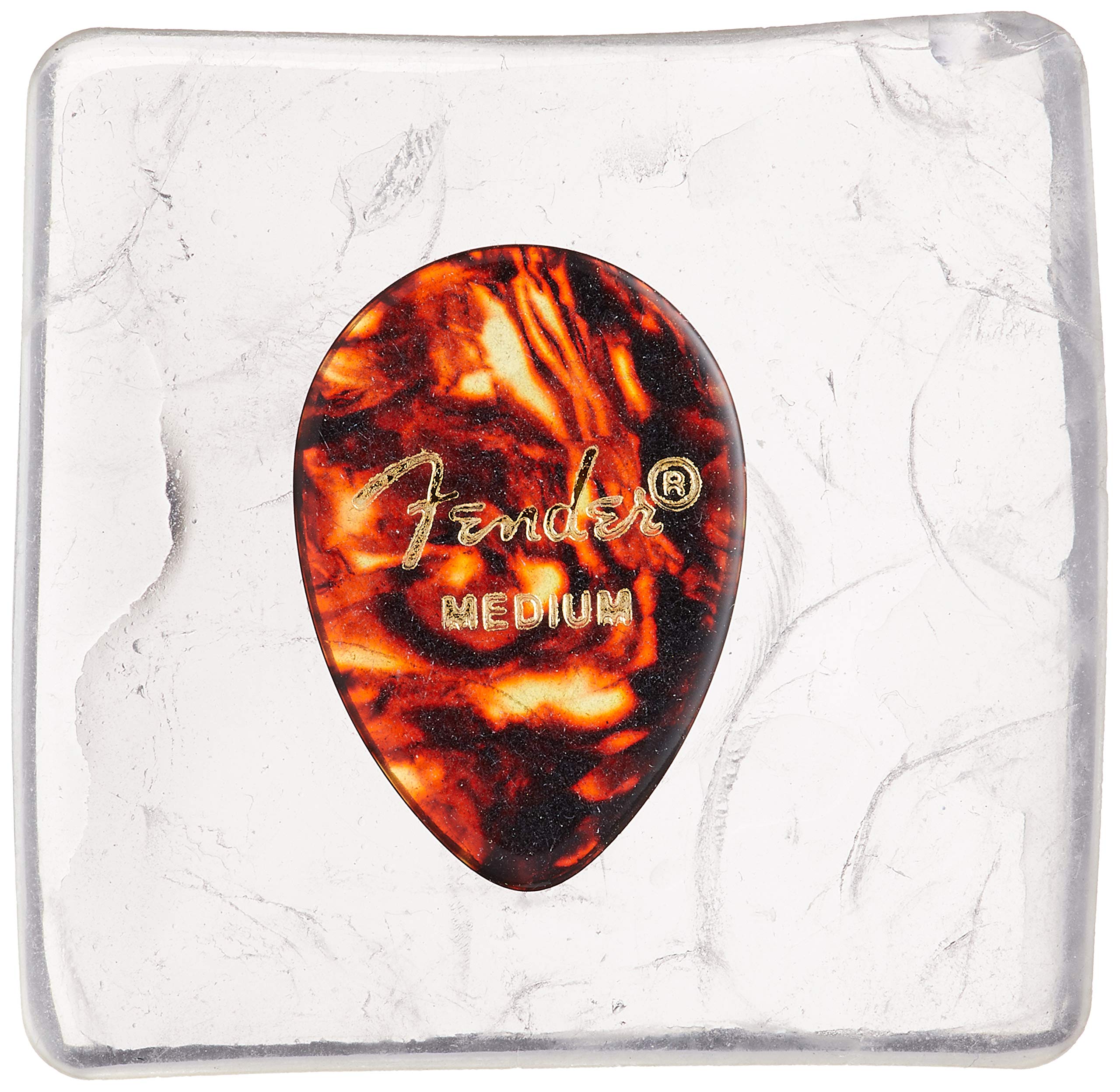 Fender Classic Celluloid Guitar Picks 358 Shape, Guitar Accessories, Tortoise Shell, Medium, 12-Pack