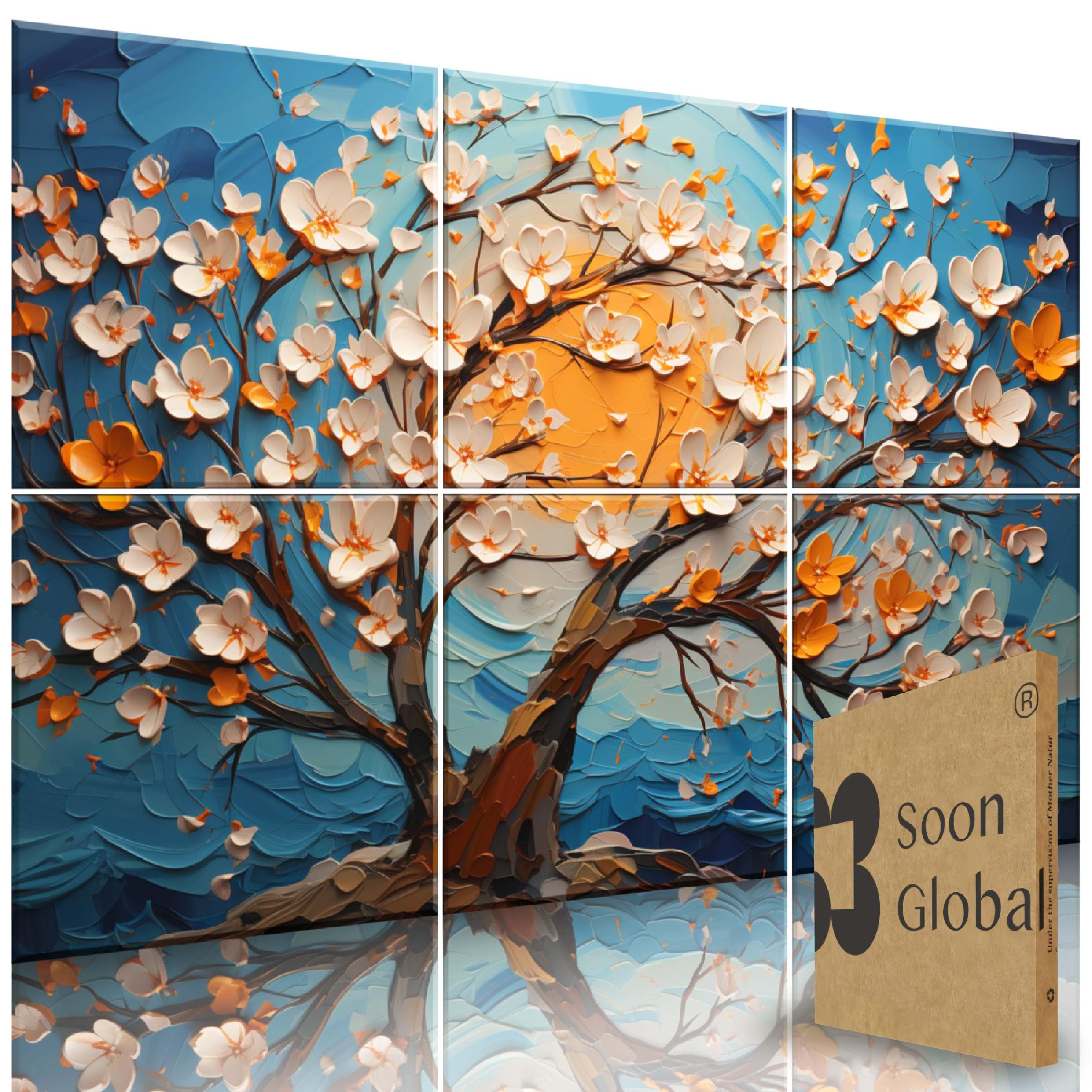 Soon Global Acoustical Wall Panels, 72 X 48 Inches Art Acoustic Panels, Decorative Acoustic Panels, Acoustic Wall Panels, Sound