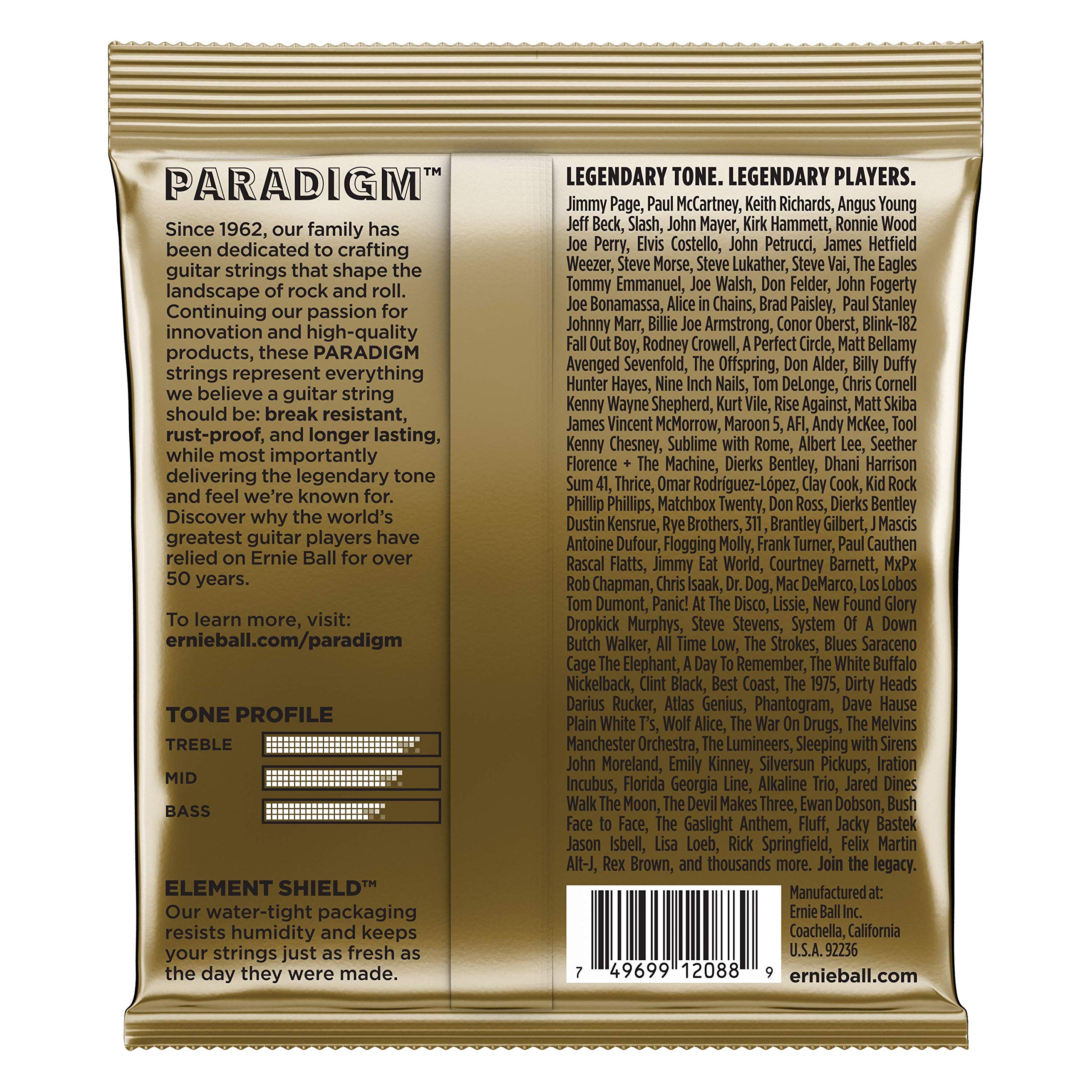 3 PACK Ernie Ball 2088 Paradigm 80/20 Bronze Acoustic Guitar Strings Light 11-52