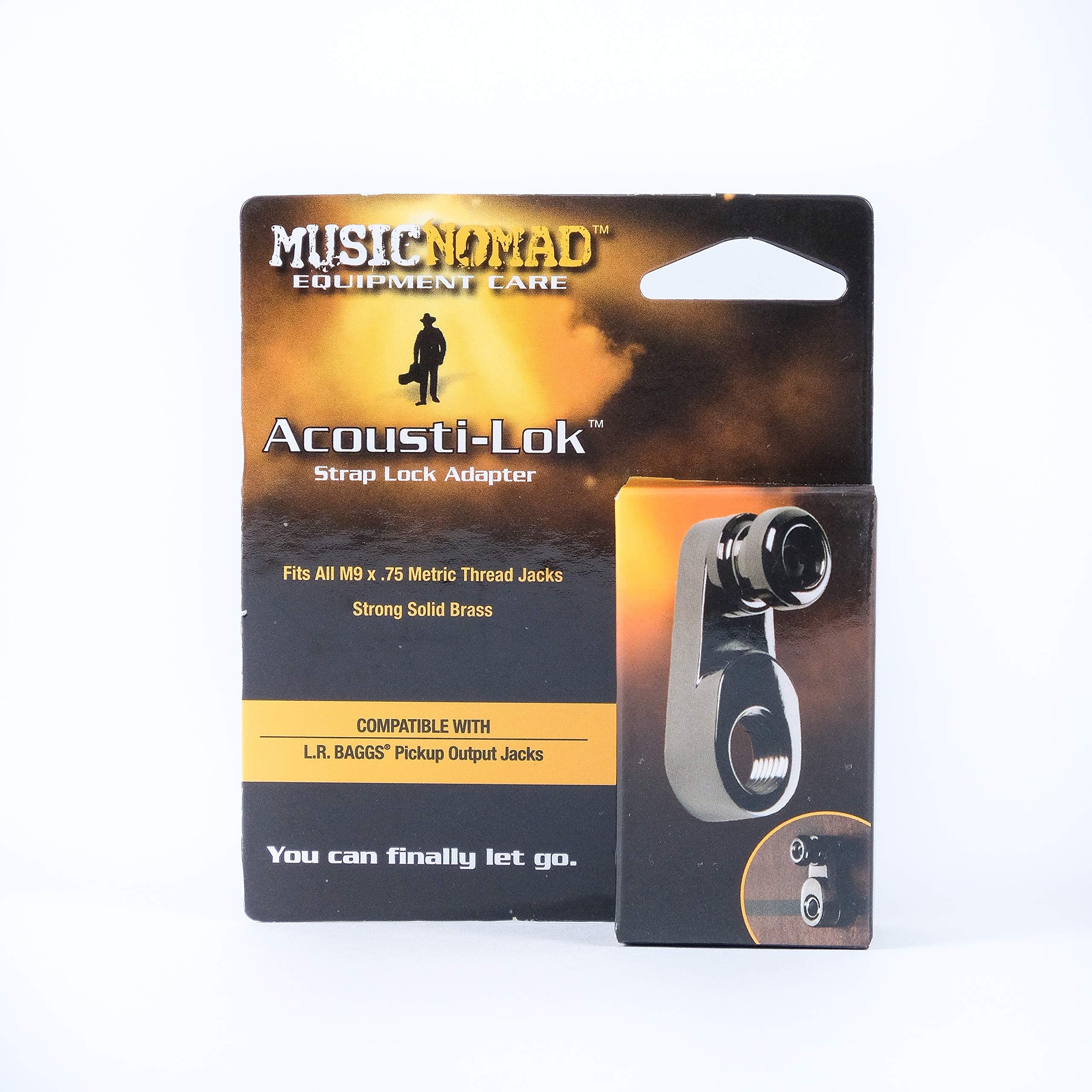 MusicNomad Acousti-Lok Strap Lock Adapter for Metric Output Jacks for Acoustic Guitars (MN271)
