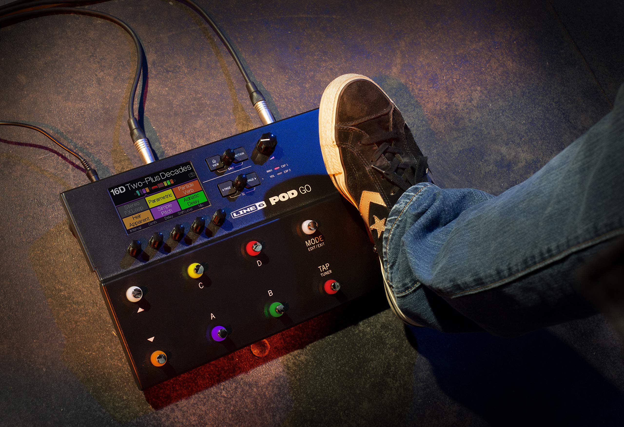 Line 6 POD Go Guitar Multi-Effects Pedal, Black