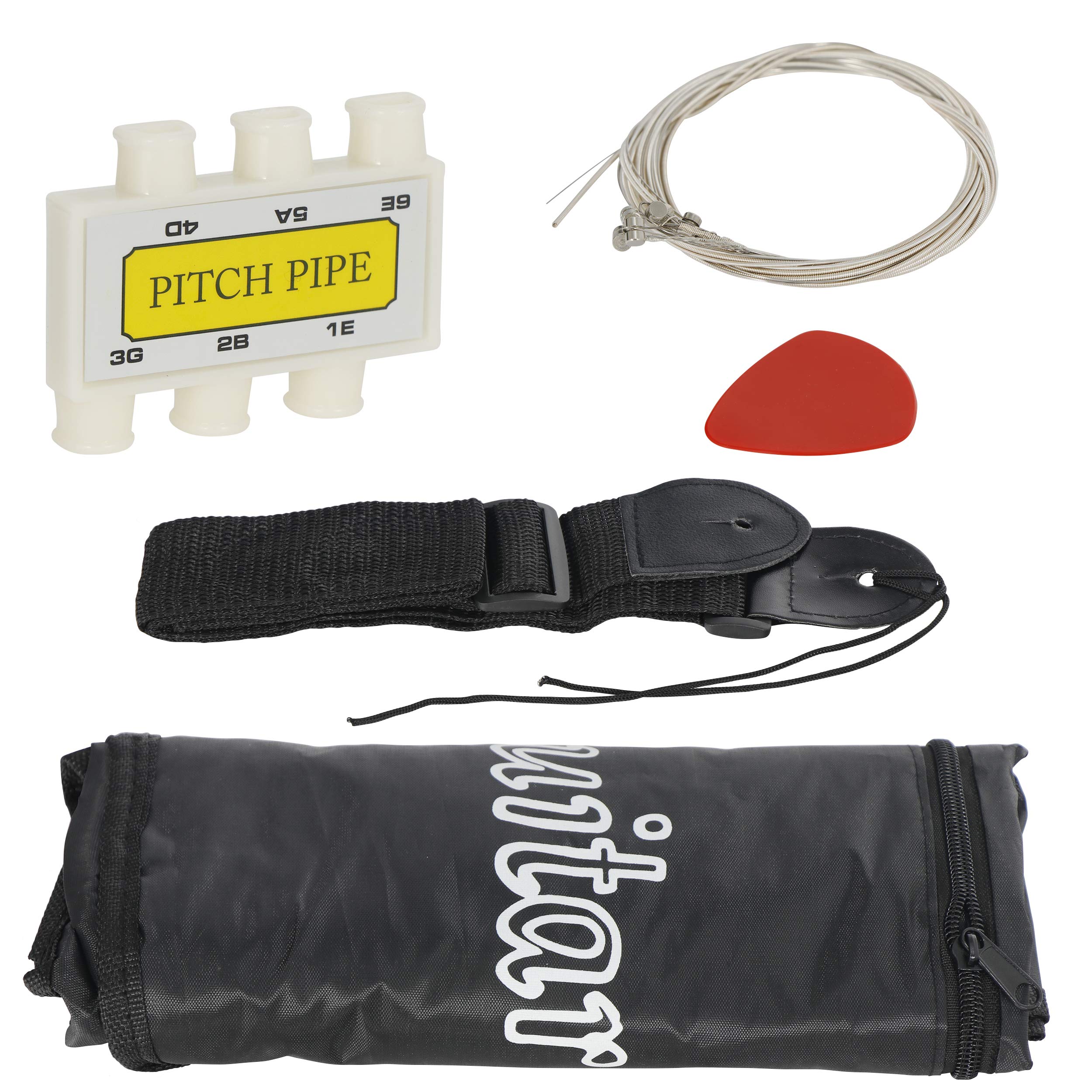 Smartxchoices 38'' Kids Acoustic Guitar Kits with Gig Bag, Strap, Pitch Pipe, Extra Set of Strings and Pick for Novice Beginners