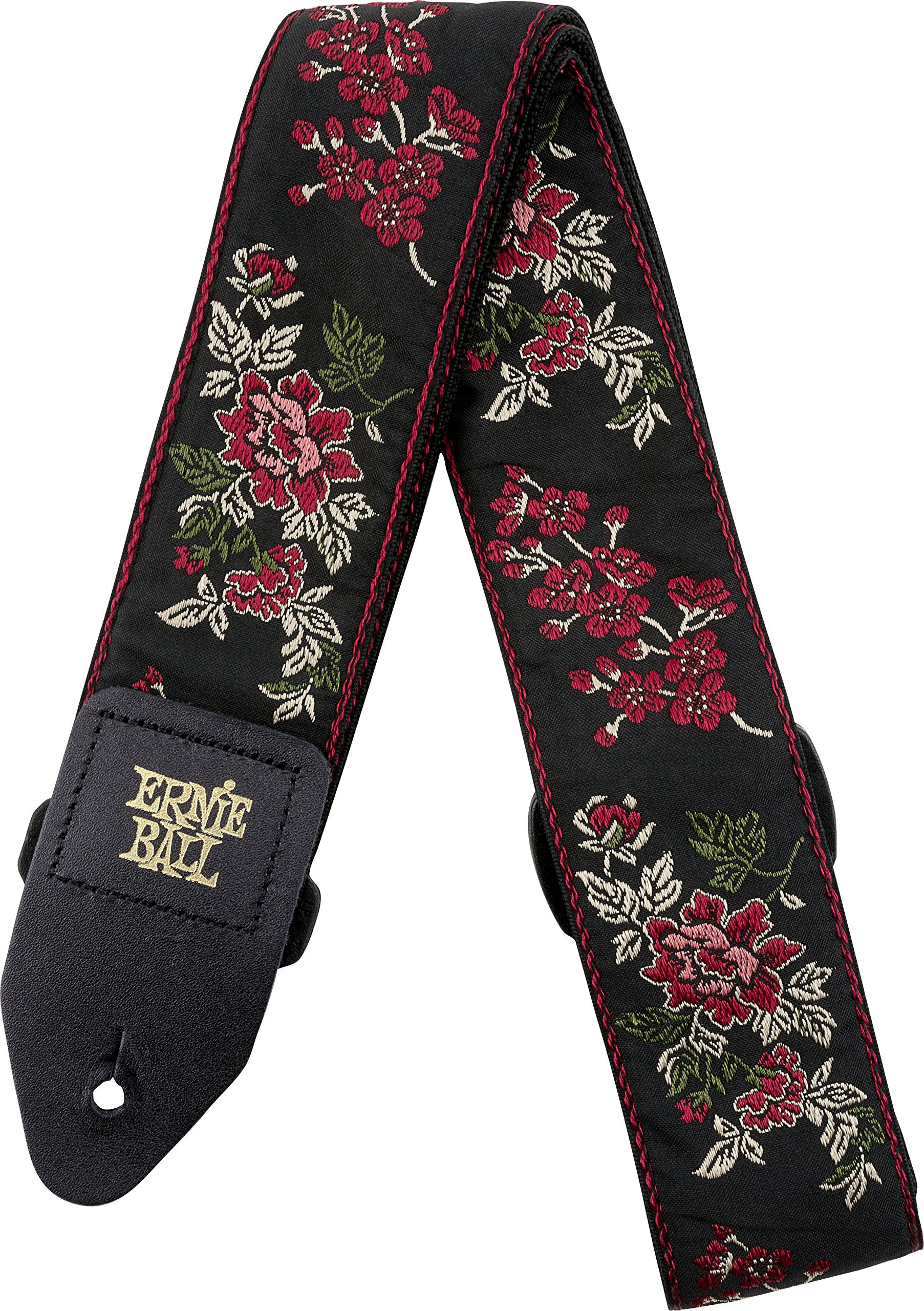 Ernie Ball Jacquard Guitar Strap, Red Rose (P04142)
