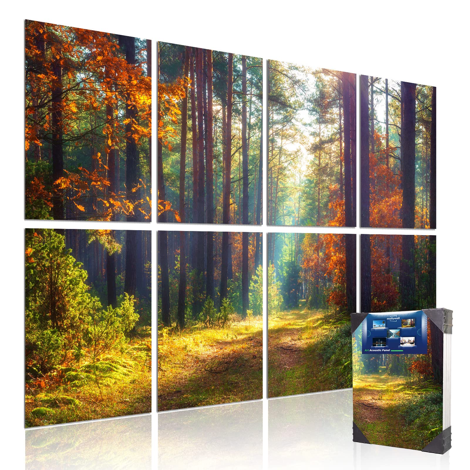 Mollywell Art Acoustic Panels, Sound Proofing, Wall Decoration, Suitable For Nature-Inspired Room Soundproofing & Vibrant Aesthe