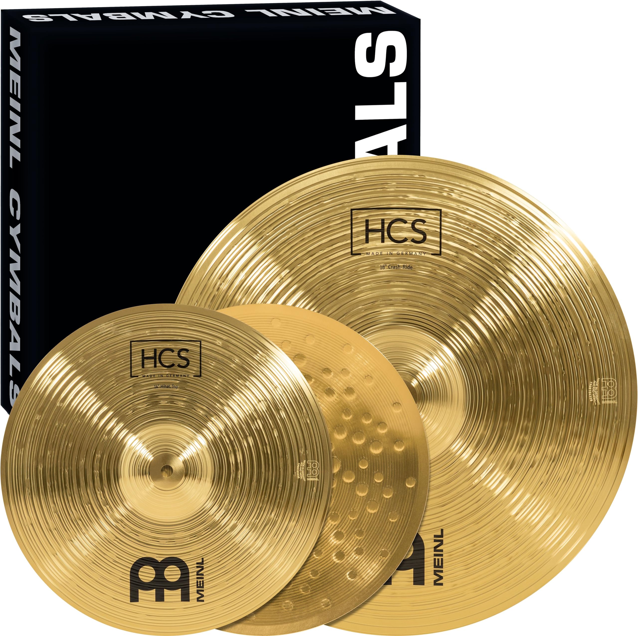 Meinl Cymbals HCS1418 HCS Cymbal Box Set Pack with 14 Hi Hat Pair and 18 Crash/Ride Cymbal (VIDEO)
