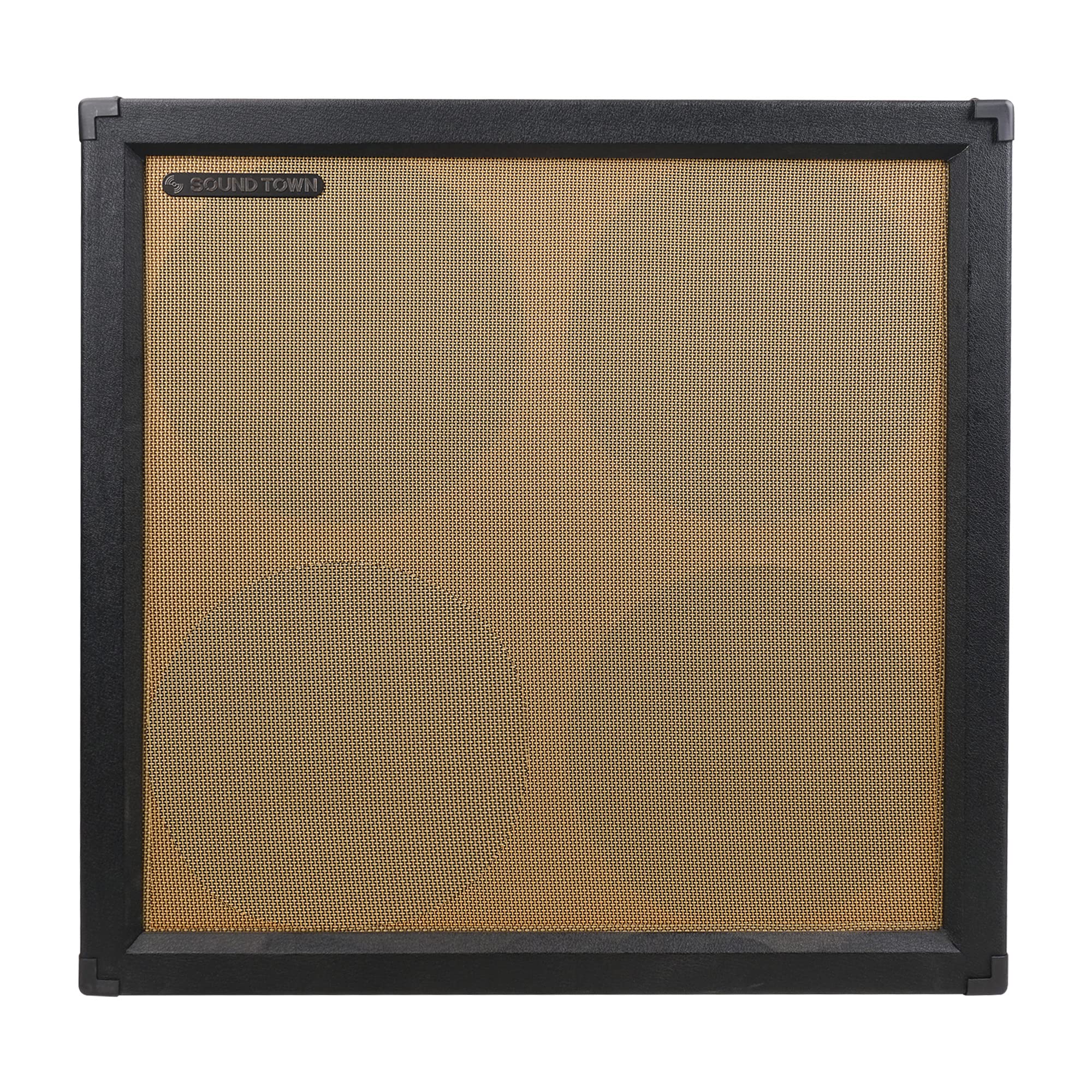 Sound Town 4 x 12 260W Guitar Speaker Cabinet, Birch Plywood, Black Tolex, Wheat Cloth Grille (GUC412BK)