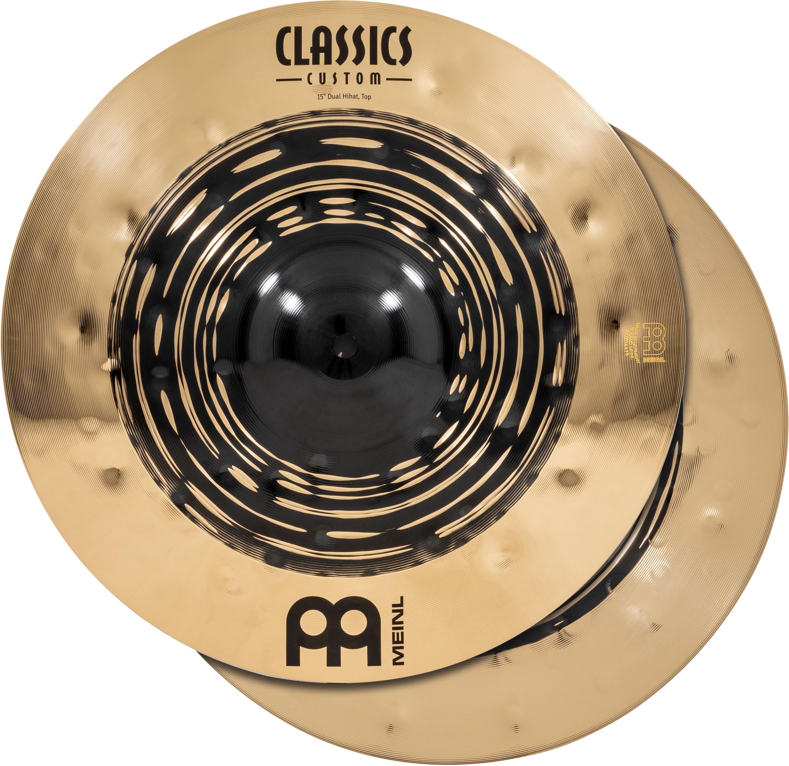 Classics Custom Dual 15 Hihat Cymbal Pair for Drum Set, Dark/Brilliant - MADE IN GERMANY - B12 Bronze, 2-YEAR WARRANTY