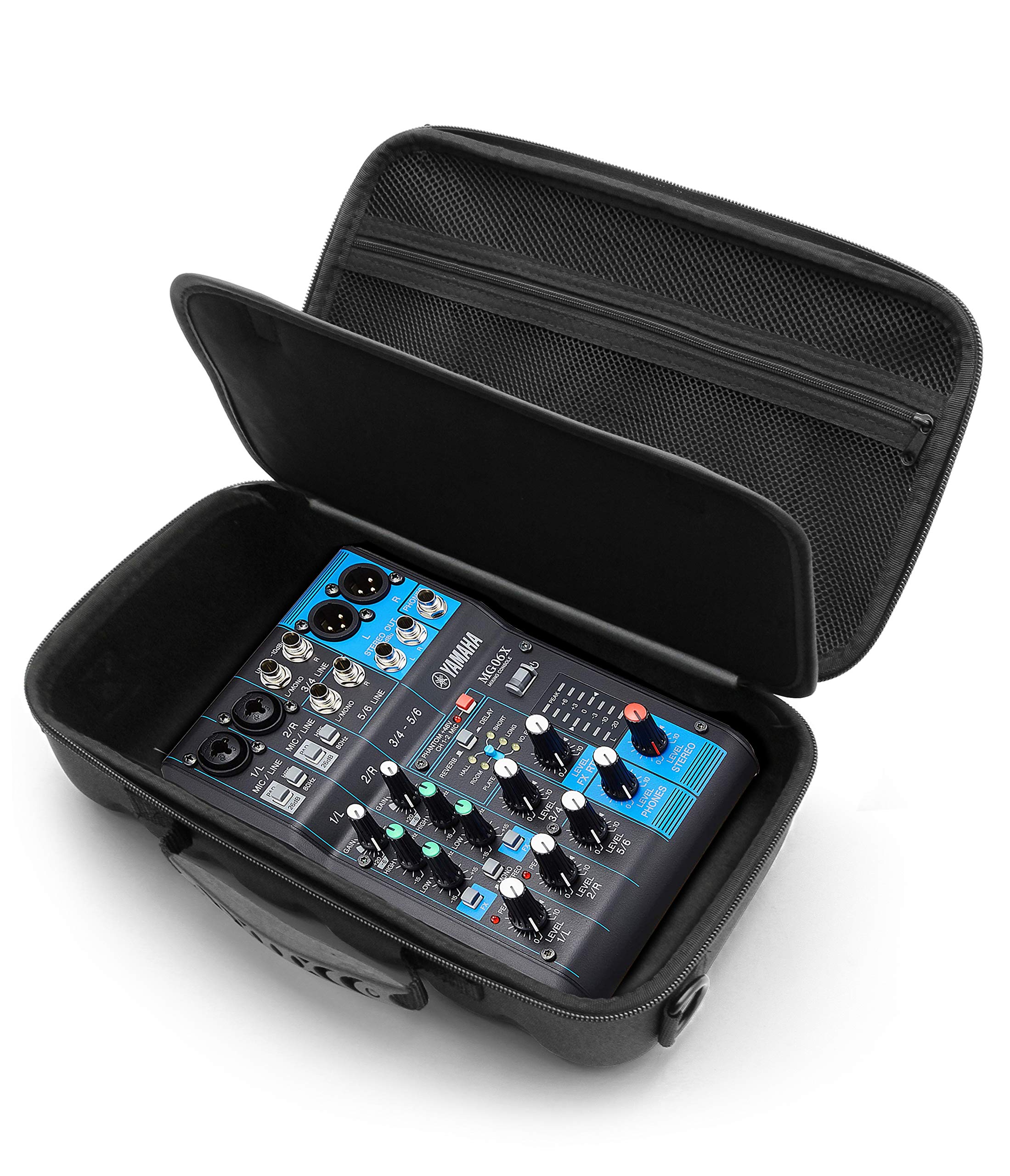 CASEMATIX Mixer Audio Case Compatible with Yamaha Mixer Mg06X, Yamaha AG03MK2 Mixer, MG06 Audio Interface or AG03 Streaming Mixe