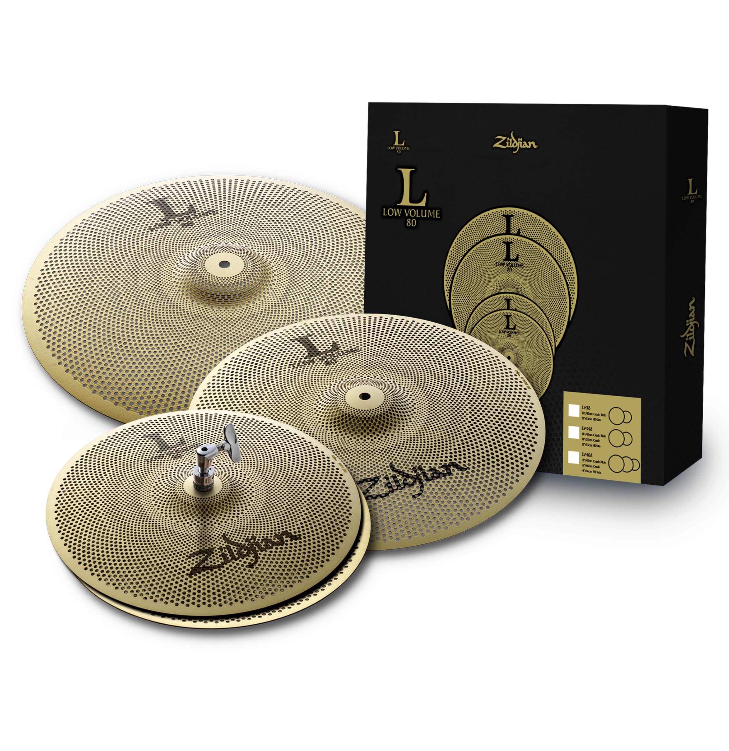 Zildjian Lv468 Low Volume 3-Piece Box Set (Golden)