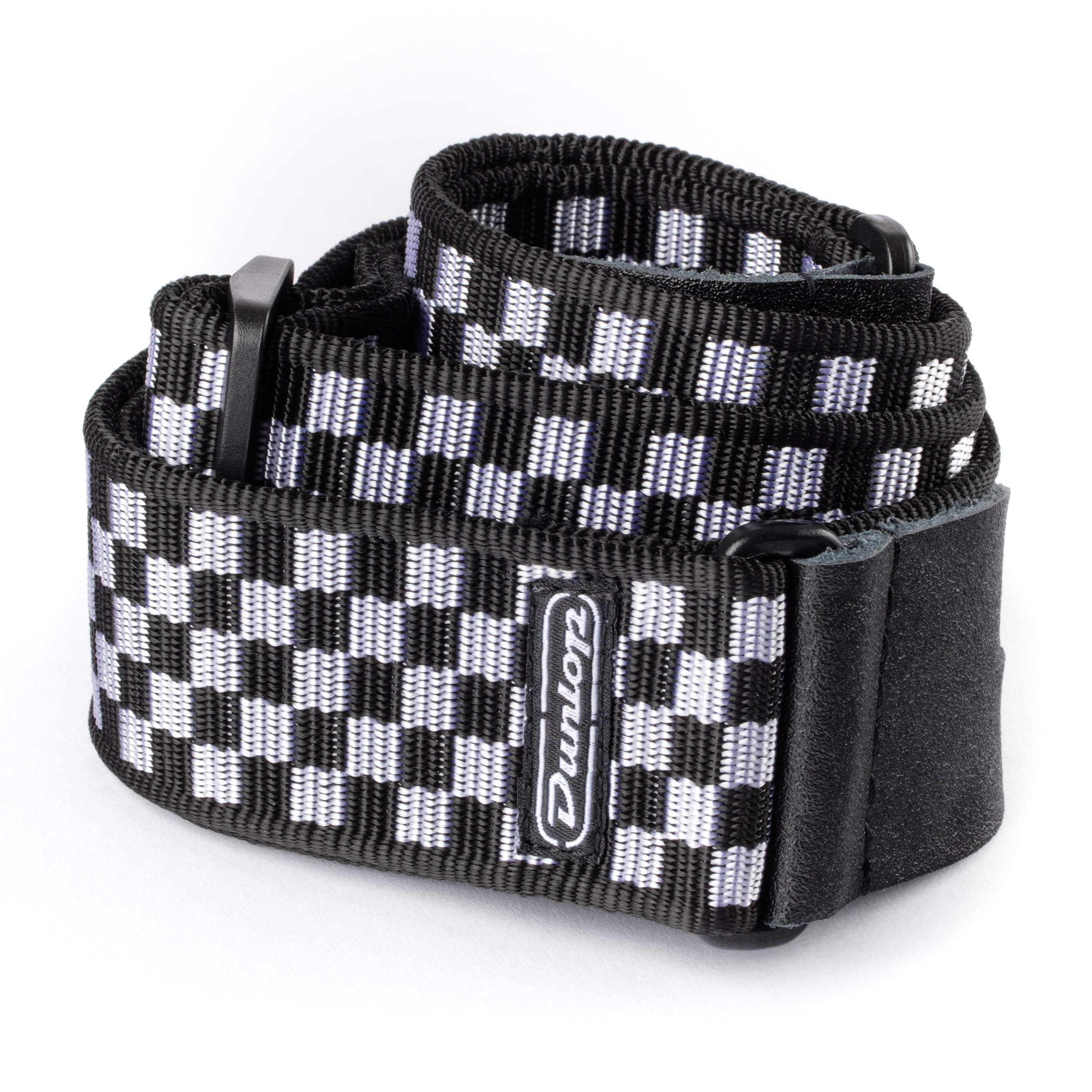 Dunlop D3831Bk Black & White Checkered Strap