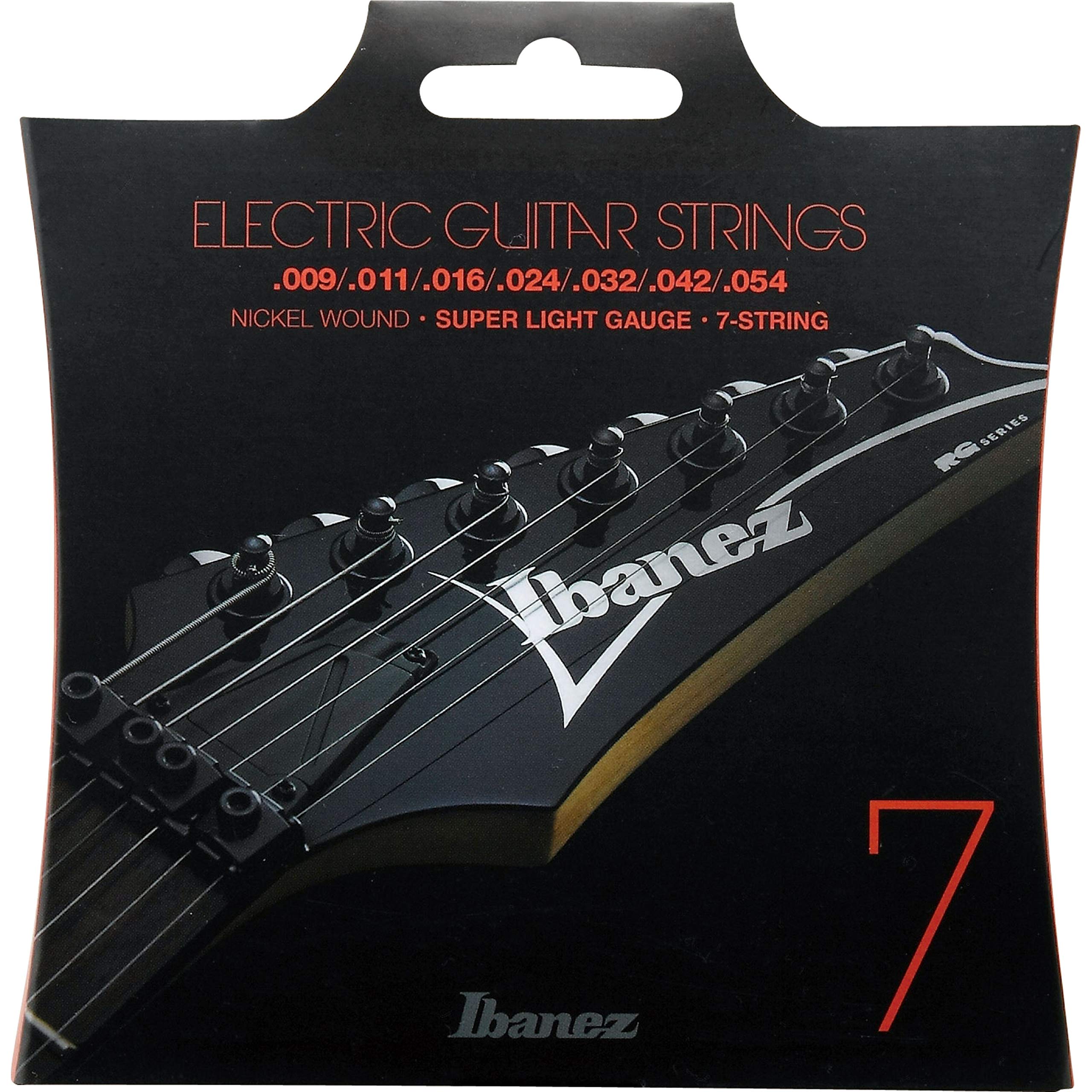 Ibanez Iegs7 Electric Guitar Strings, .009/.011/.016/.024/.032/.042/.054 Gauge