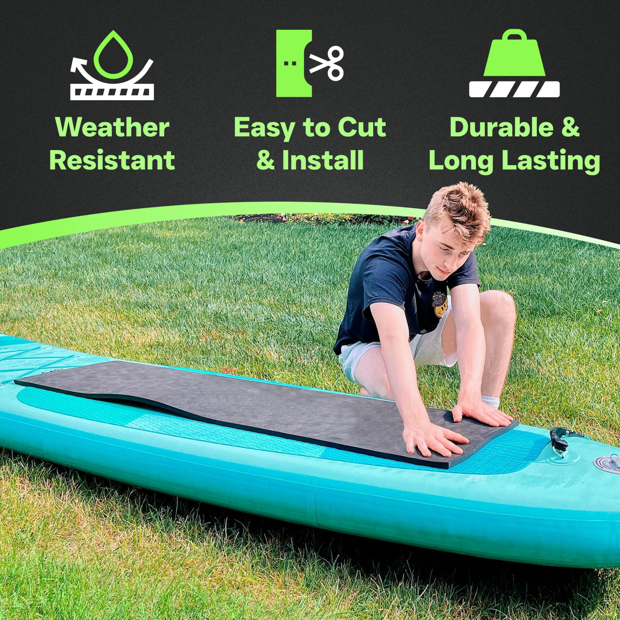 XCEL Extra Large Marine Foam Roll with Self Adhesive - Closed Cell Foam Rubber Water Resistant Padding Sheet - Perfect for Home,