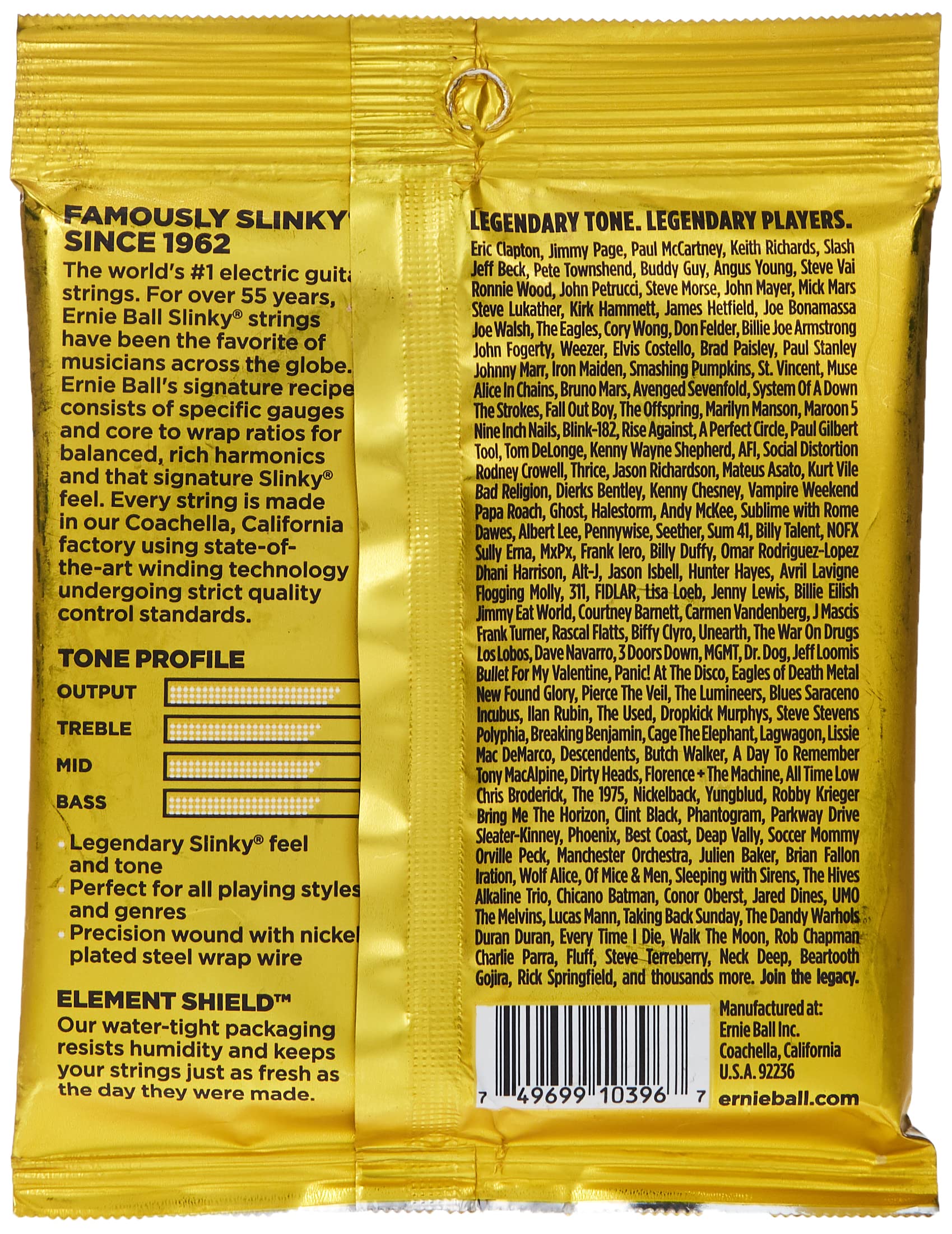 Ernie Ball Skinny Top Beefy Bottom Slinky Nickel Wound Electric Guitar Strings - 10-54 Gauge