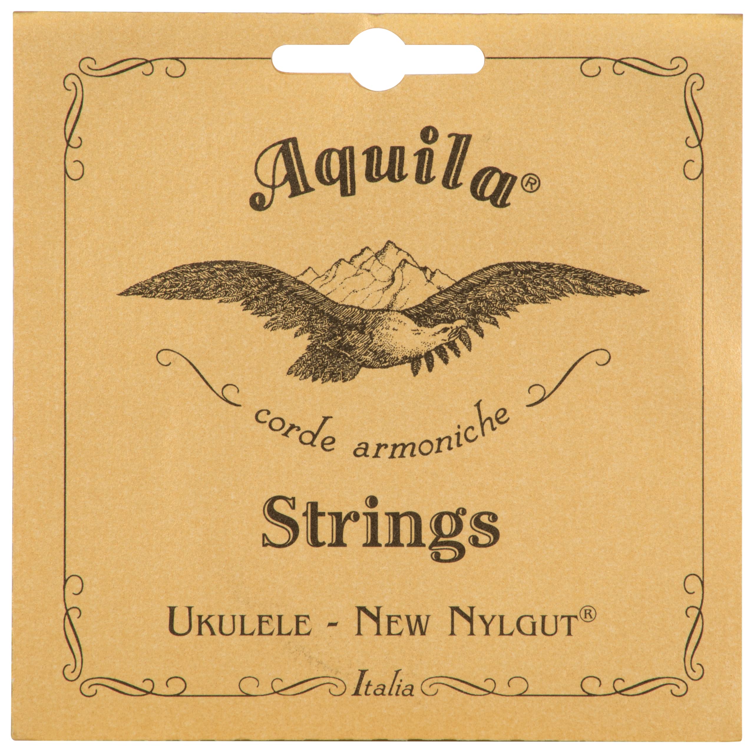 Aquila New Nylgut AQ-30 Soprano Ukulele Strings in Fifths - GDAE - 1 Set of 4 - Synthetic Gut Strings for Soprano Ukulele with S