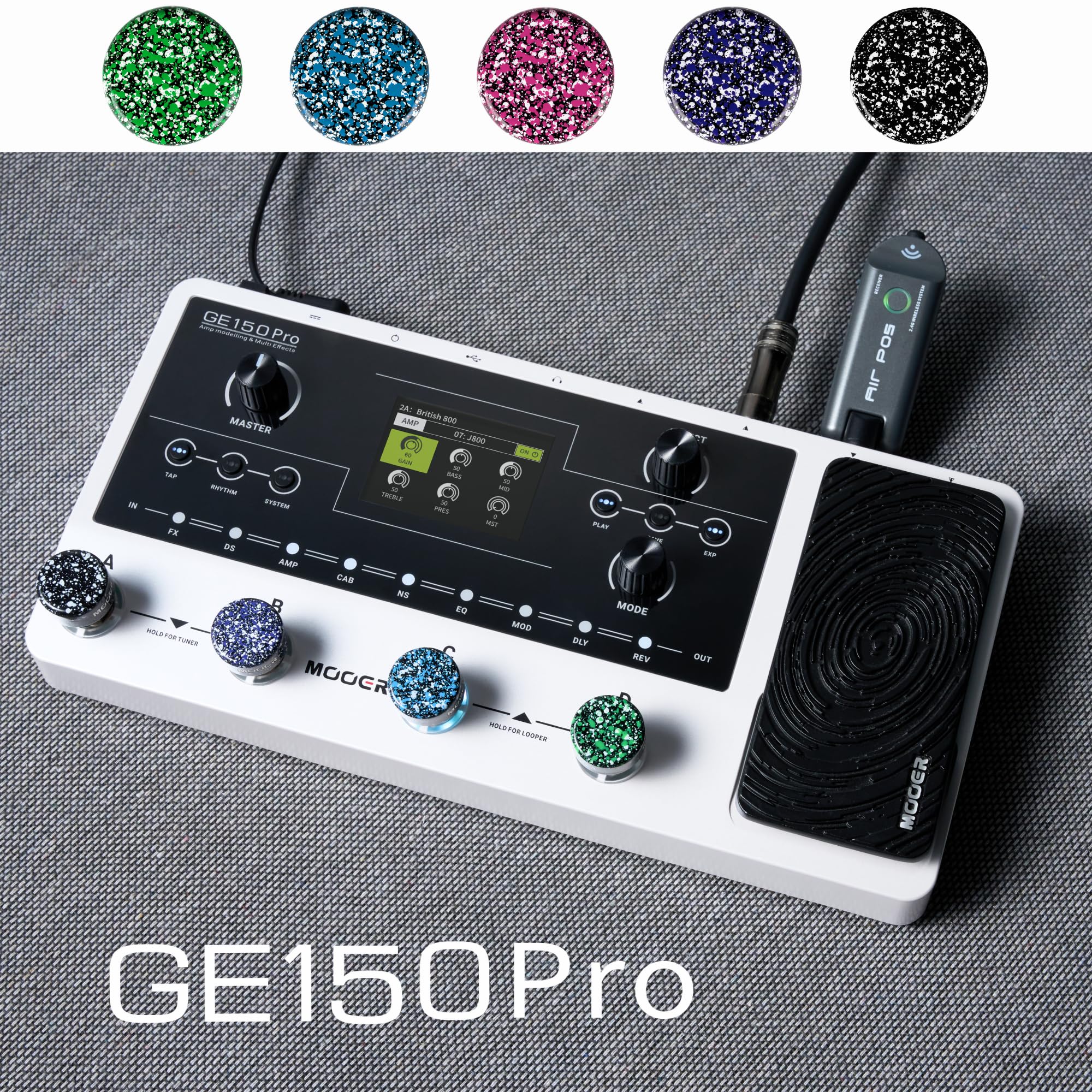 MOOER Metal Crush FT-MRB05 Universe Series Colorful Metal Footswich Toppers for Guitar Effects Pedal, Bass Effects Pedal