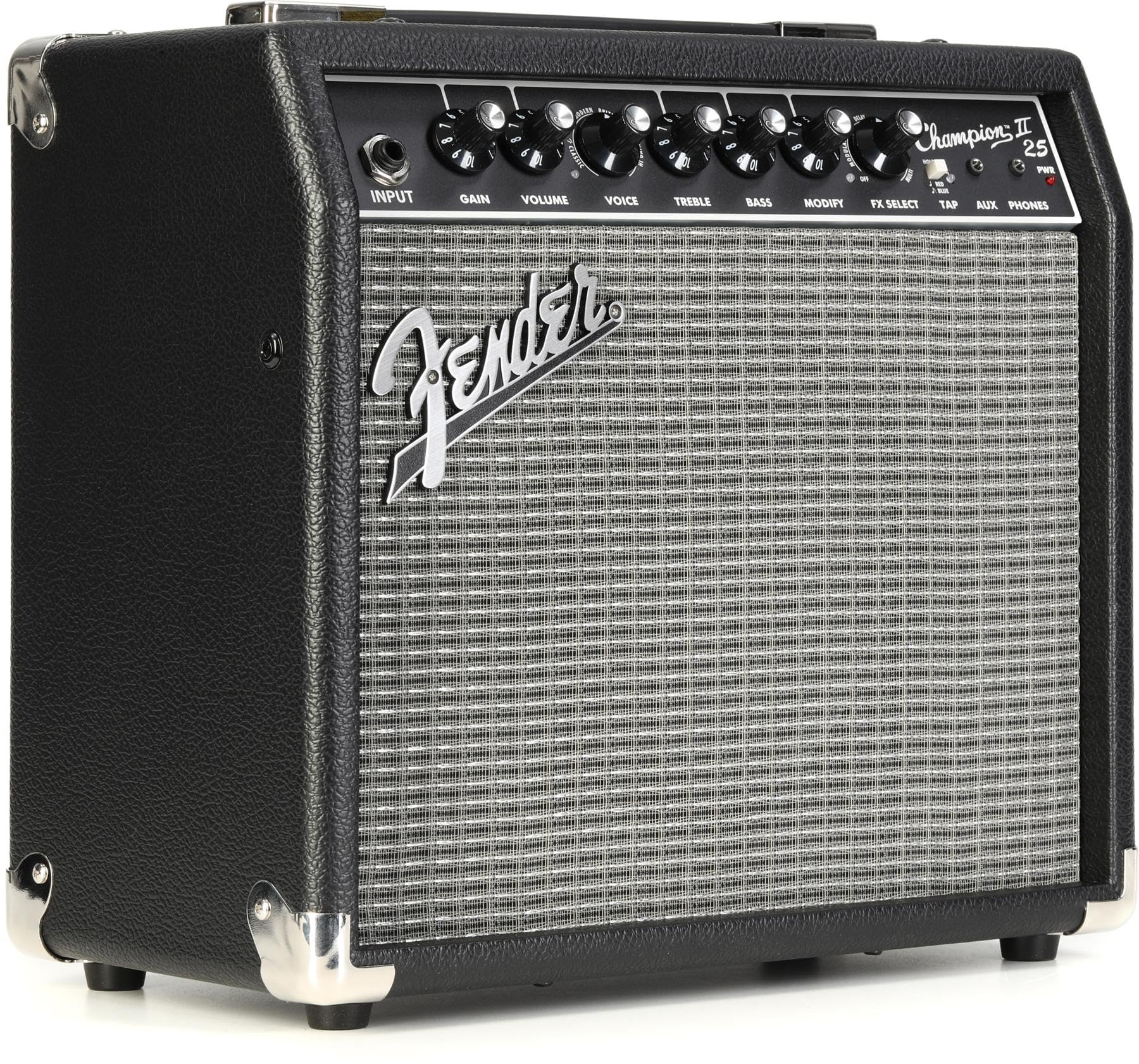 Fender Champion Ii 25 Guitar Amp, 25 Watts, With 2-Year Warranty, Features 12 Built-In Effects Models