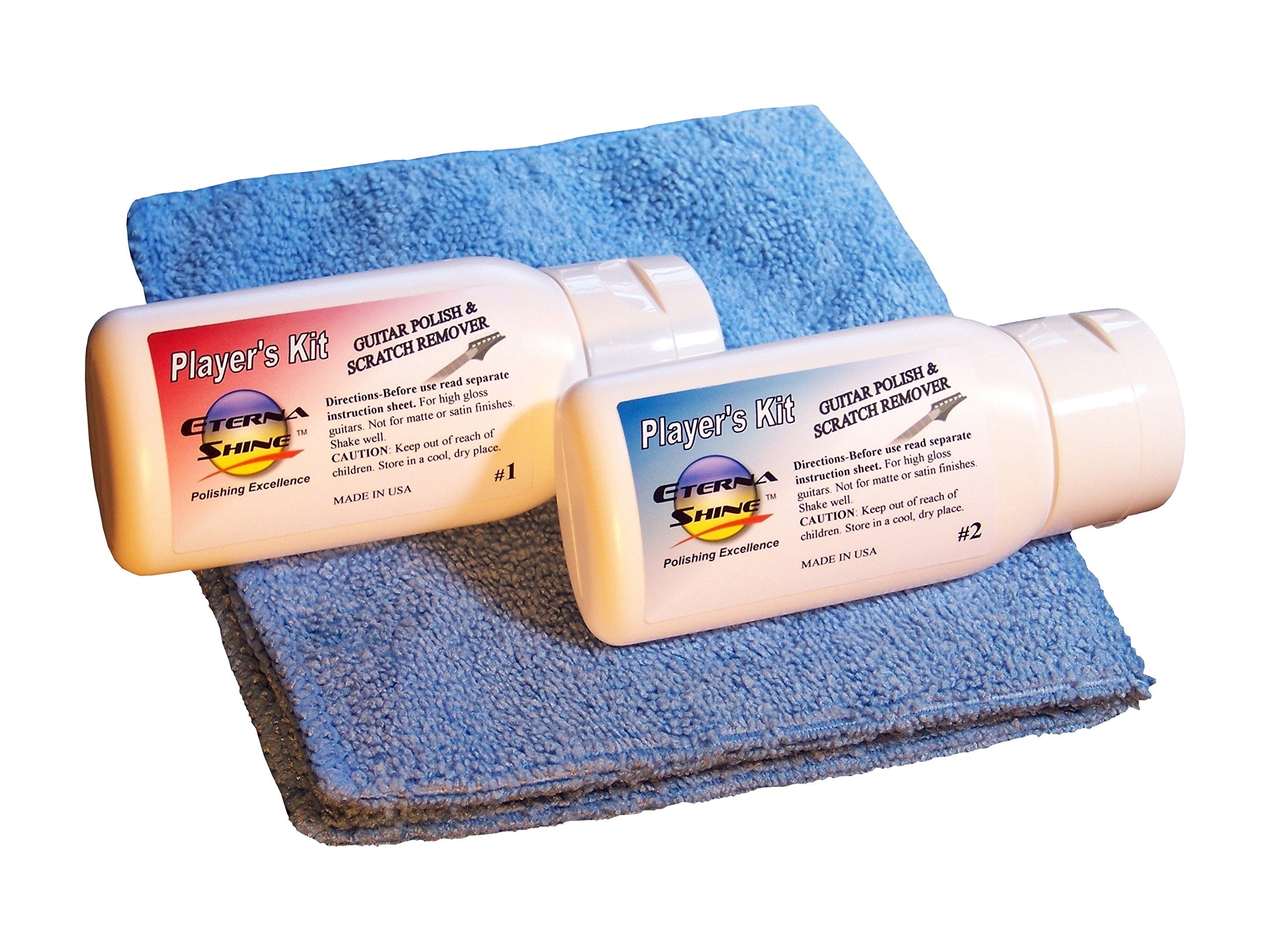 Player'S Kit Guitar Polish And Scratch Remover By Eternashine, With Cloth