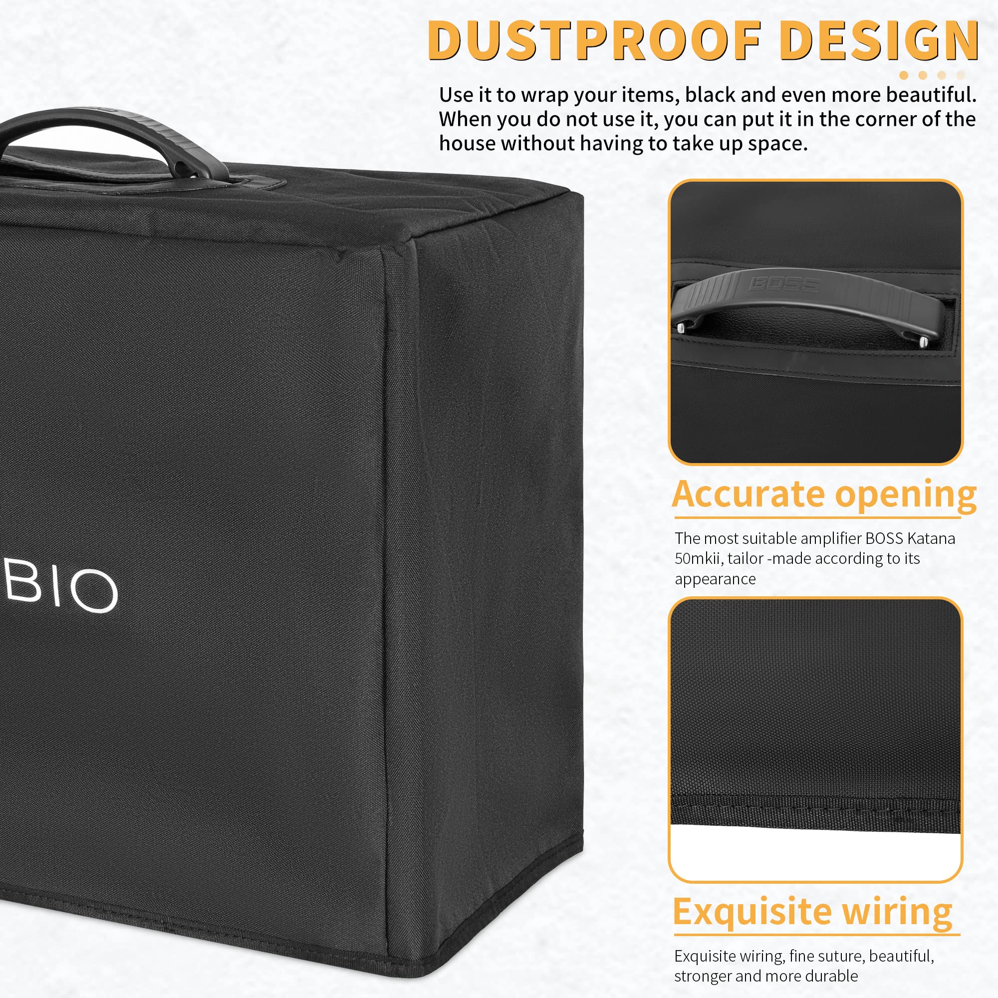 Amp Cover for Amplifier BOSS KATANA 50MKII, TORIBIO Dust Cover Protector Case, Guitar Amplifier Dust Cover - Protection from Dus