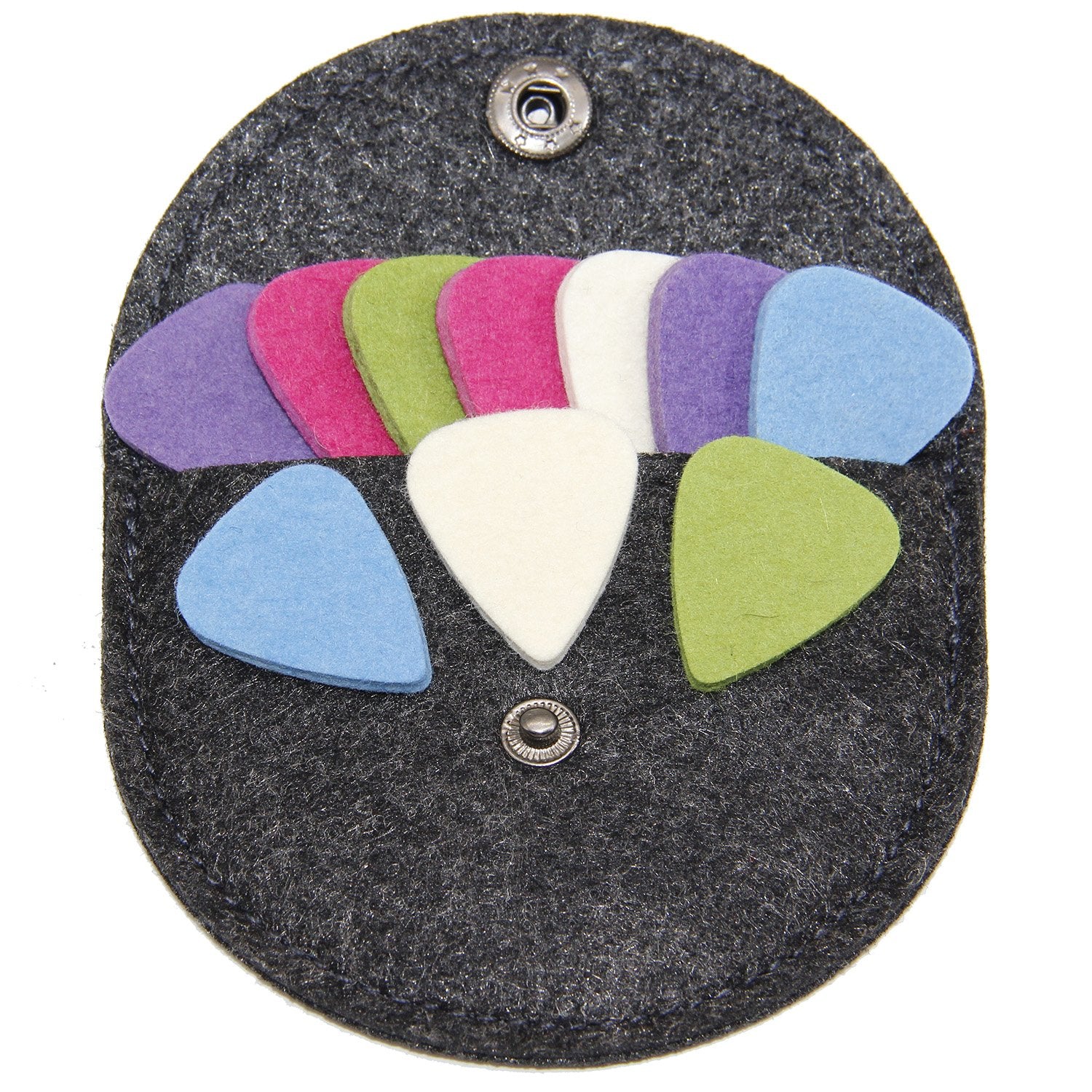 Felt Ukulele Picks,10 Piece Felt Heart Shape Pick For Ukulele Guitar Bass With Pick Holder Case (Original 10 Pcs)