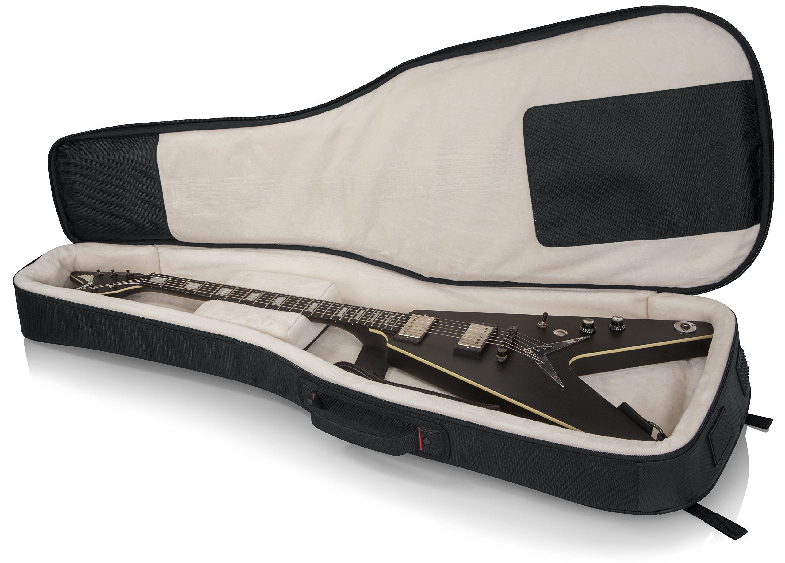 Gator Cases Pro-Go Ultimate Guitar Gig Bag; Fits 335 Semi Hollow or Flying V Style Guitars (G-PG-335V),Black