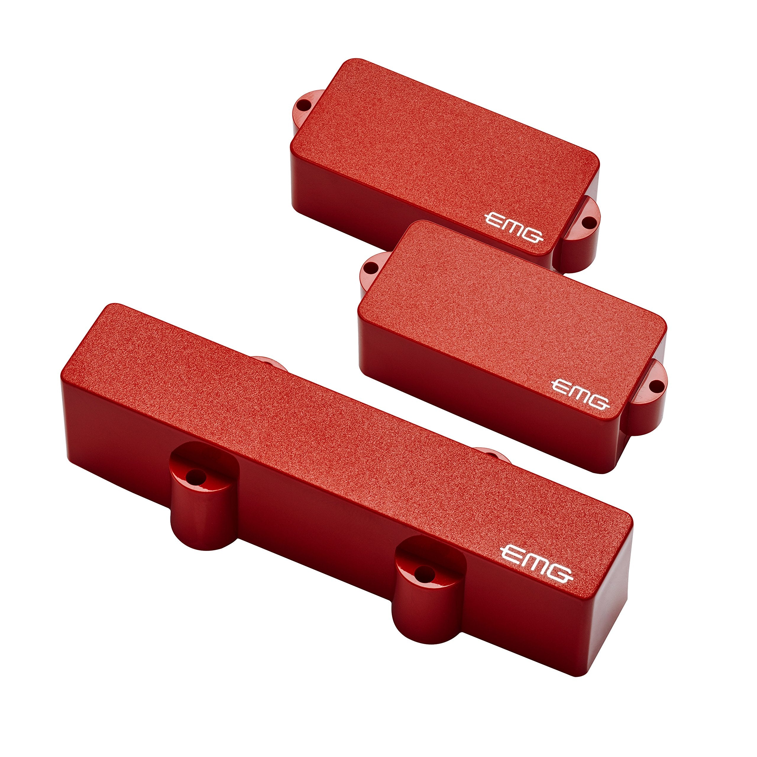 Emg Pj Active Bass Guitar Pickup Set, Red