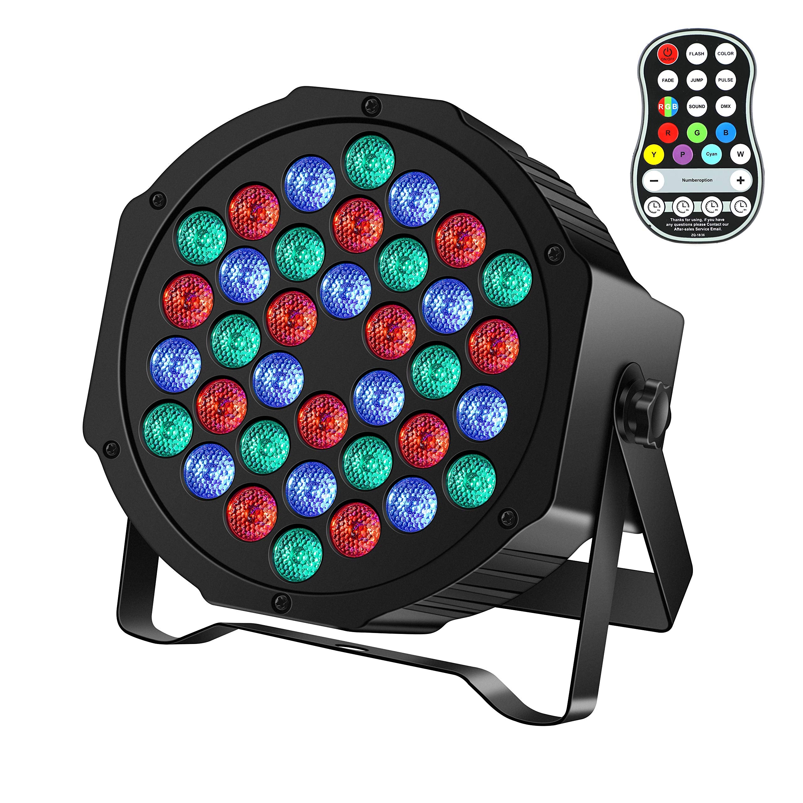 Rechargeable Stage Par Lights UKing RGB 36 LED Battery Powered Par Wireless Uplights with DMX and Remote Control Uplighting Lig