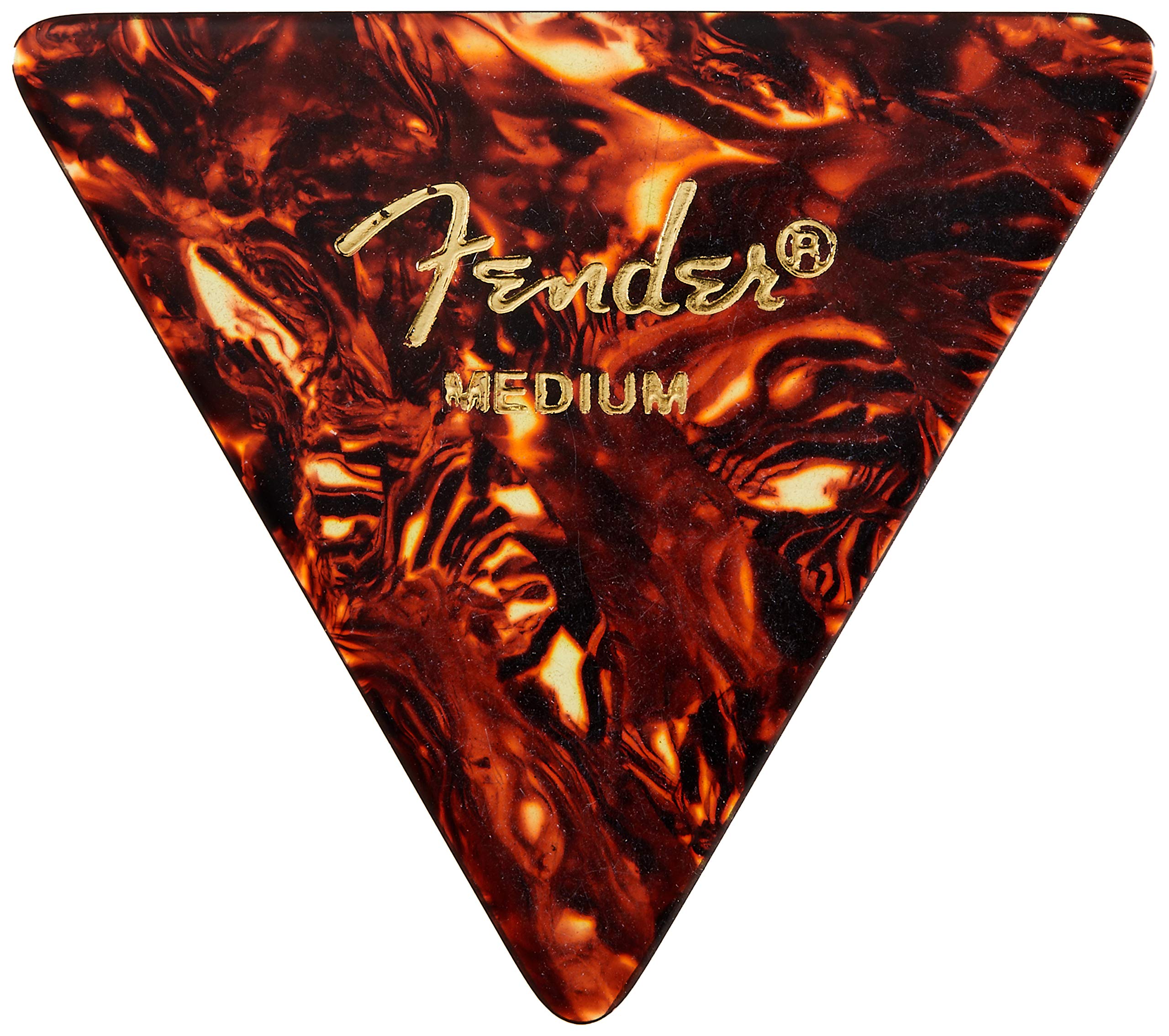Fender Classic Celluloid Guitar Picks 355 Shape, Tortoise Shell, Medium, 72-Pack