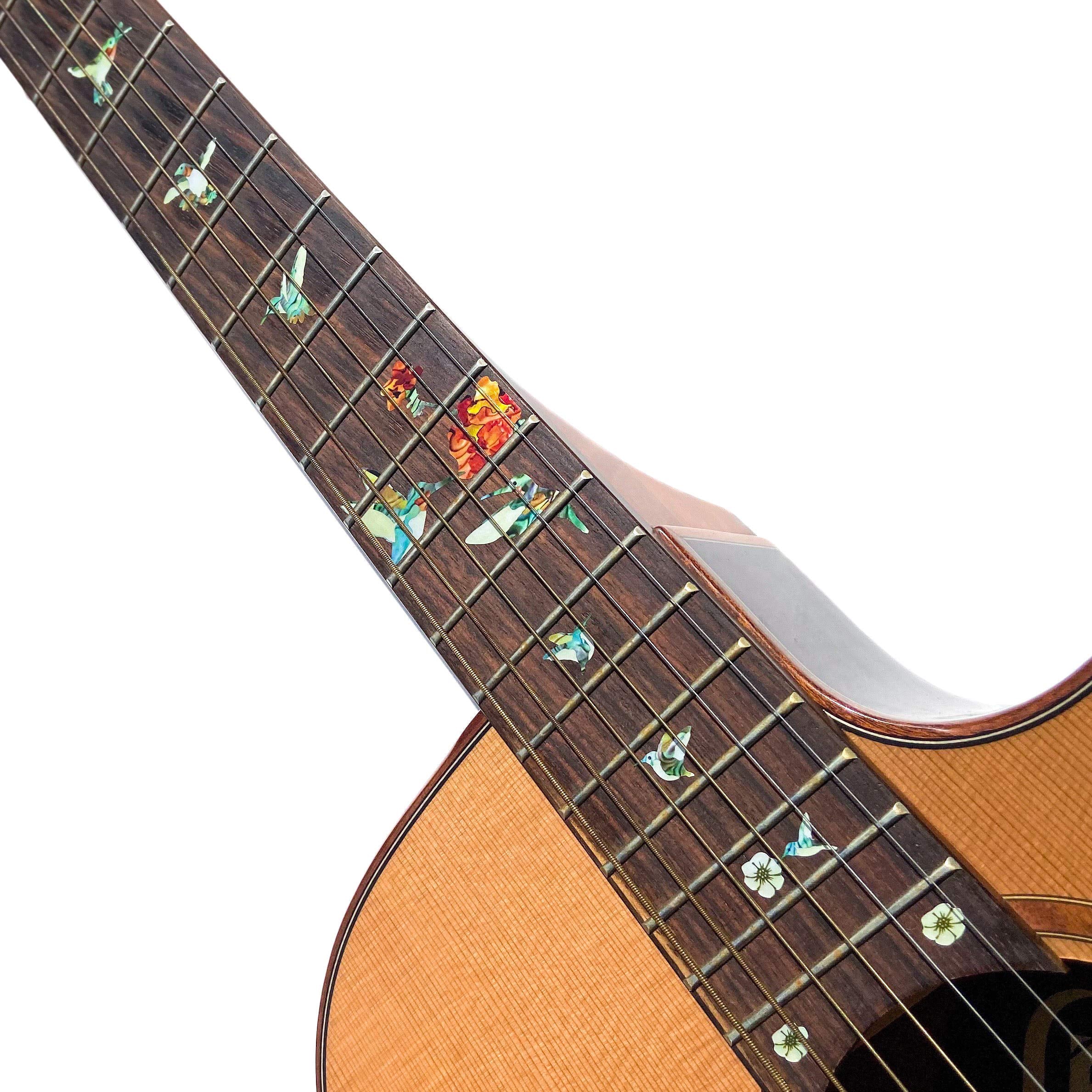 Bee Hummingbirds - Fret Markers Inlay Stickers Decals for Guitars