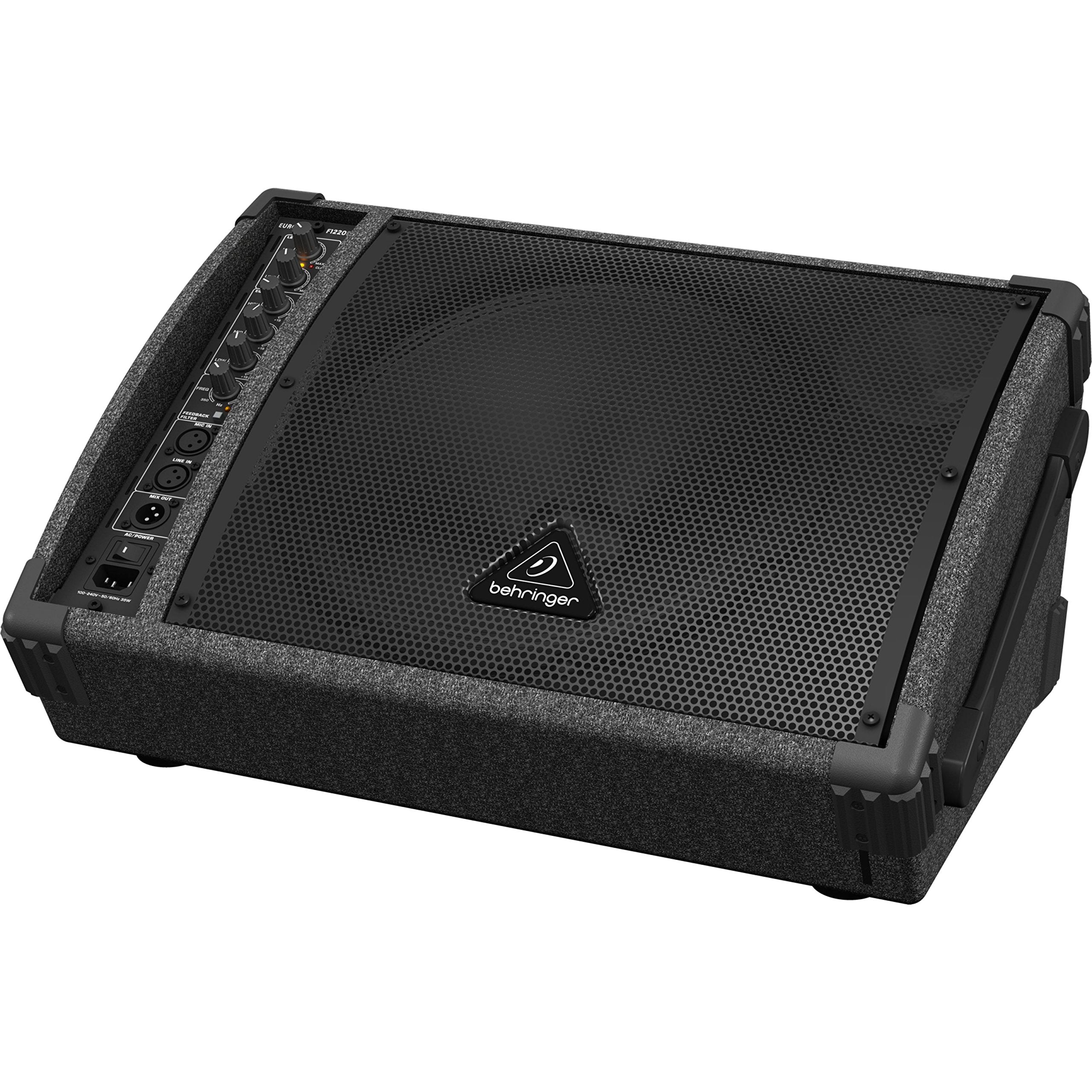 Behringer EUROLIVE F1220D Bi-Amped 250 Watt Monitor Speaker System with 12 Woofer, 3 Tweeter and Feedback Filter