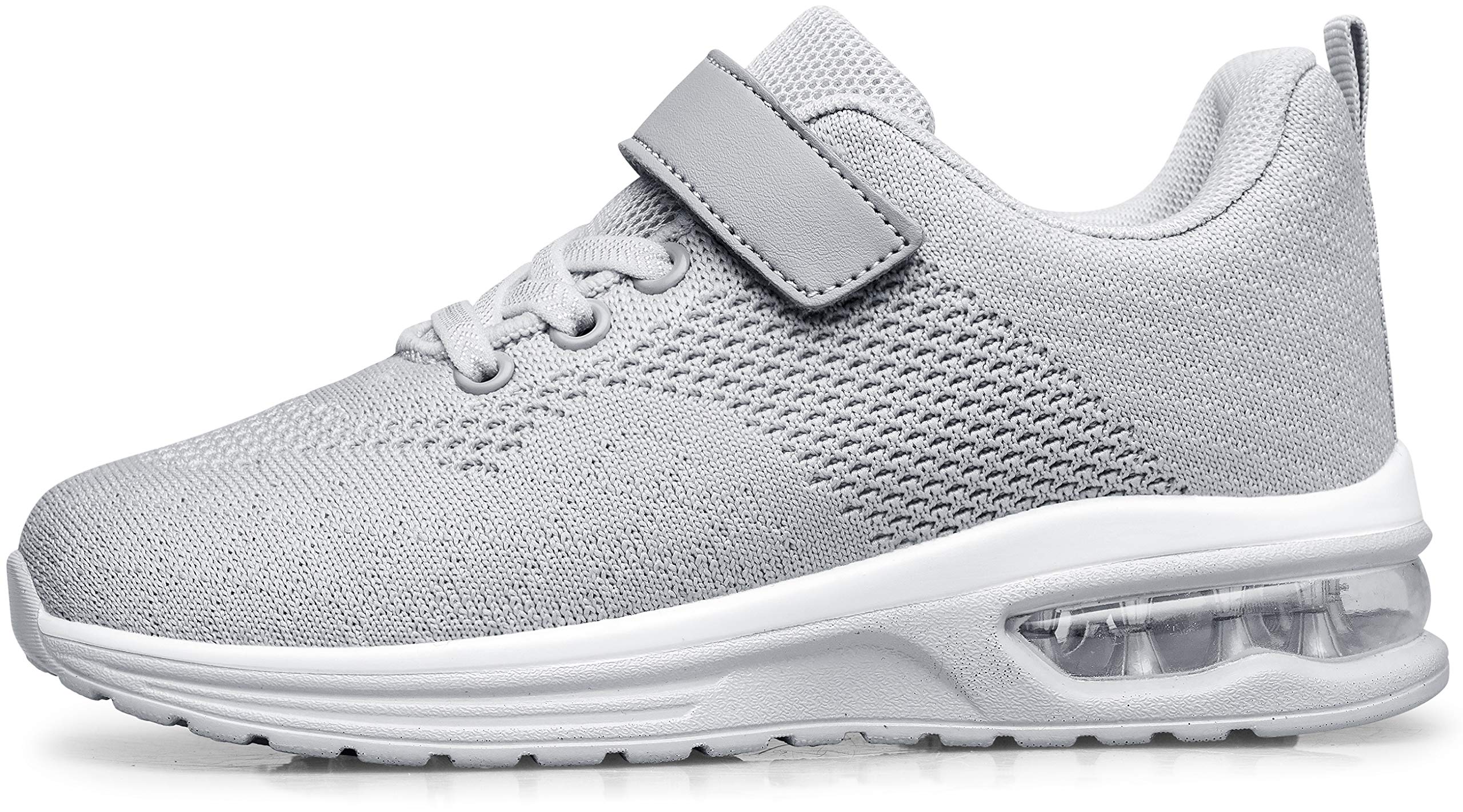 Anlarach Kids Toddler Shoes Boys Girls Athletic Running Shoes Air Cushion Sneakers For Toddler 7 Light Grey