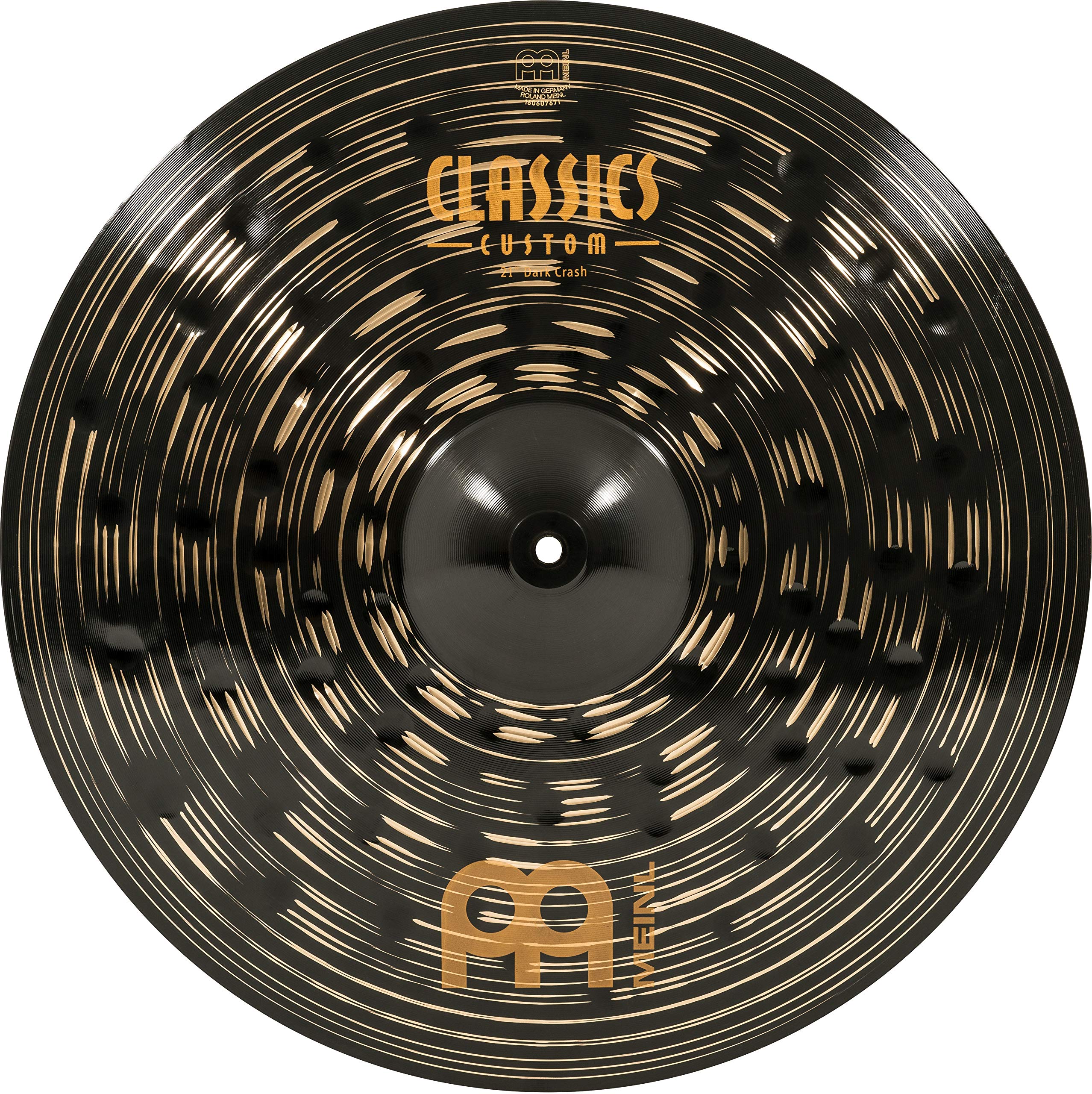 Meinl Cymbals Classics Custom Dark 21 Crash Cymbal for Drum Set - Made in Germany - B12 Bronze, 2-Year Warranty (CC21DAC)