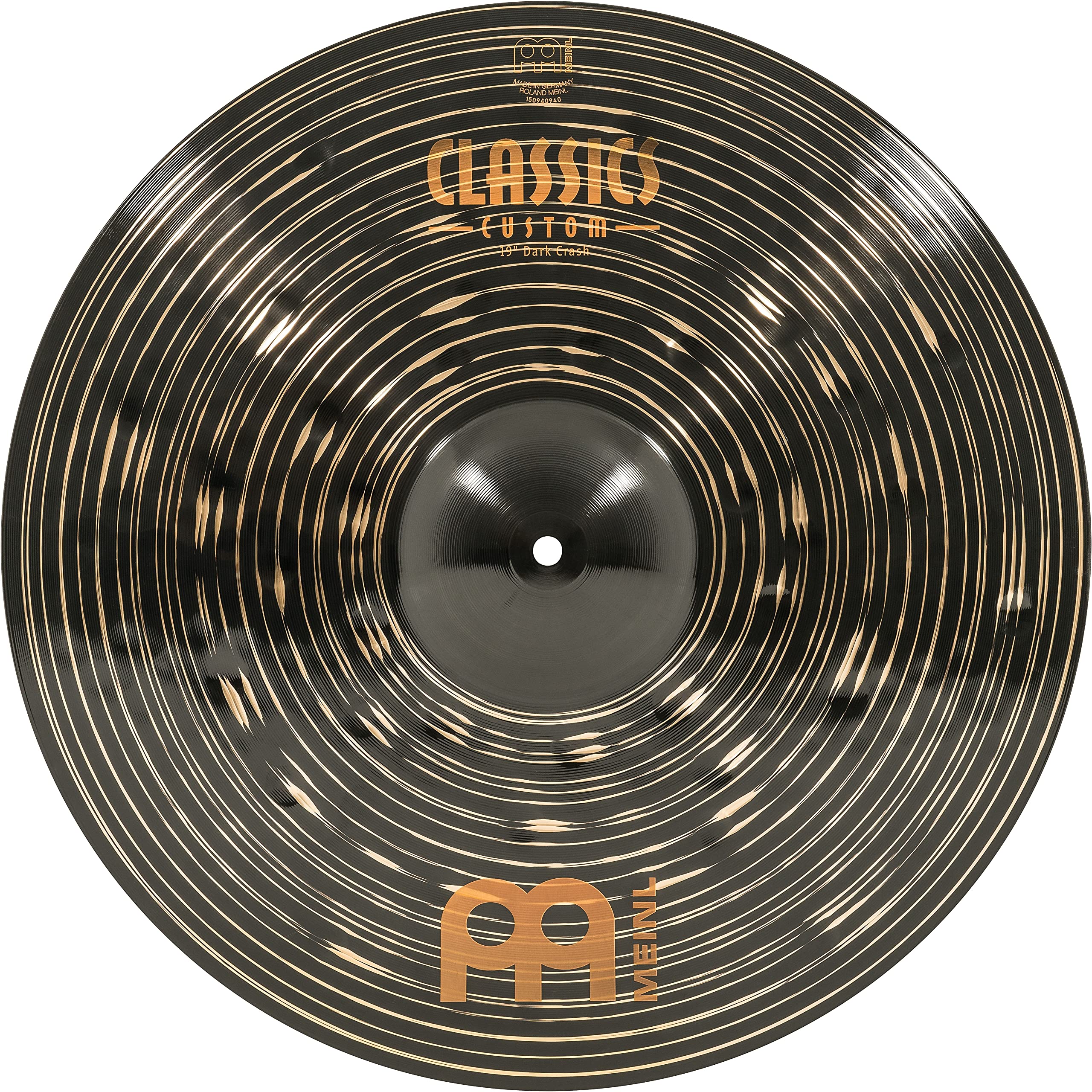 Meinl 19 Crash Cymbal - Classics Custom Dark - Made in Germany, 2-YEAR WARRANTY (CC19DAC)
