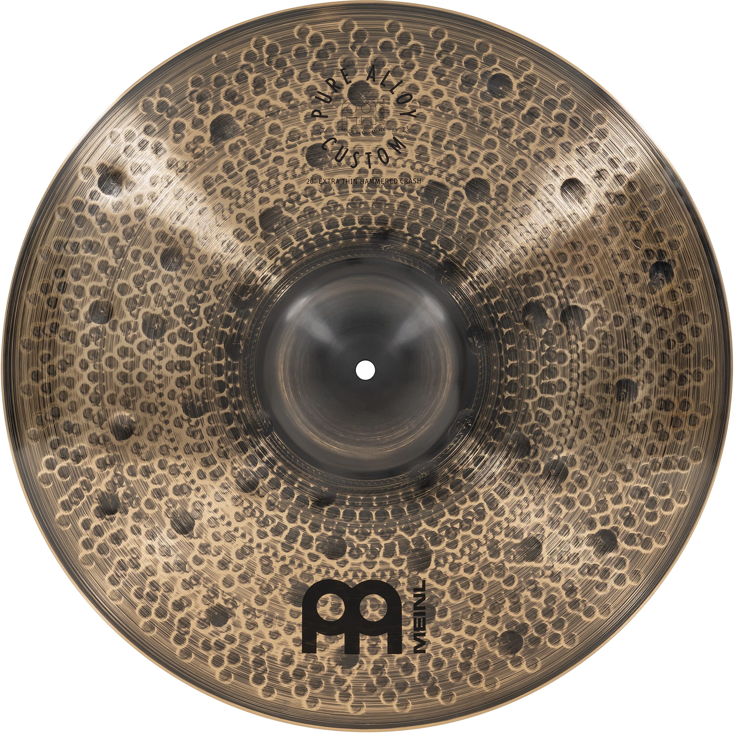 Pure Alloy Custom 20 Extra-thin Hammered Crash - Smoked Bronze/Brilliant Finish - Made in Germany, 2-YEAR WARRANTY