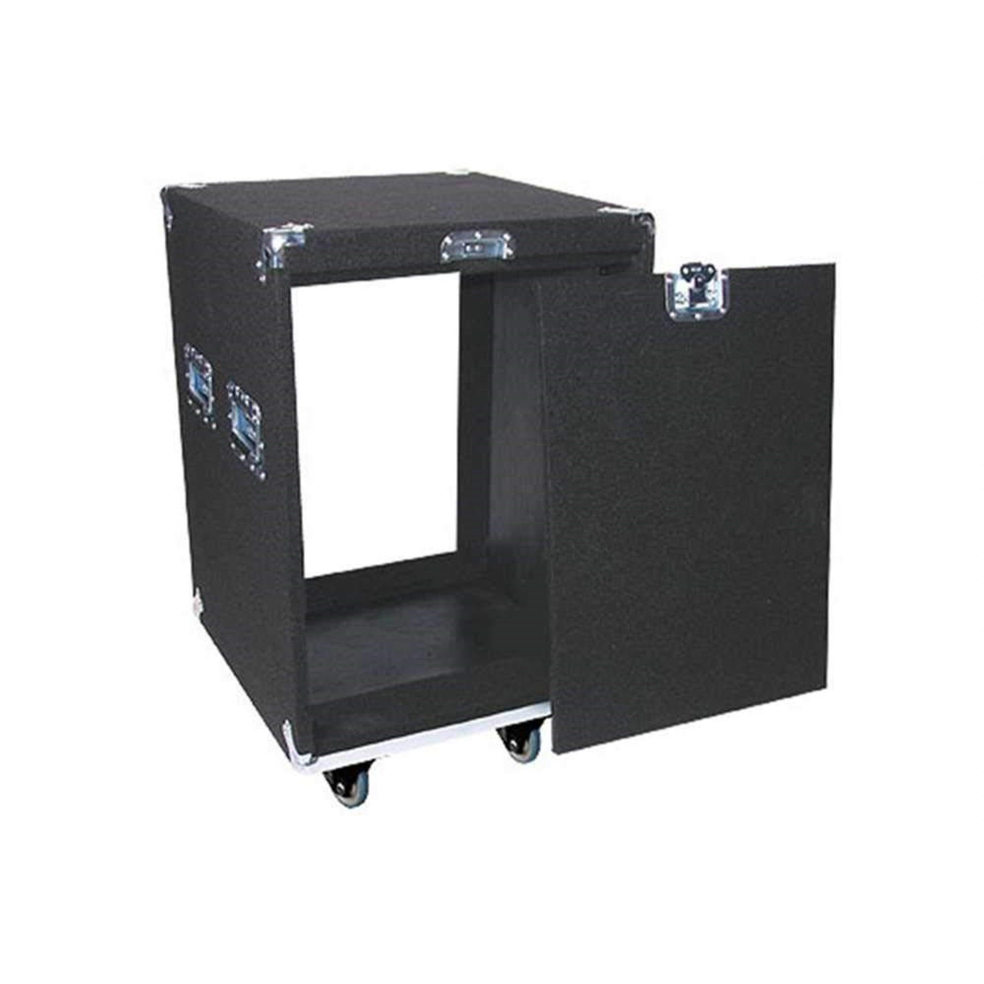 Pro 14U Carpeted Amp Rack Case With Wheels