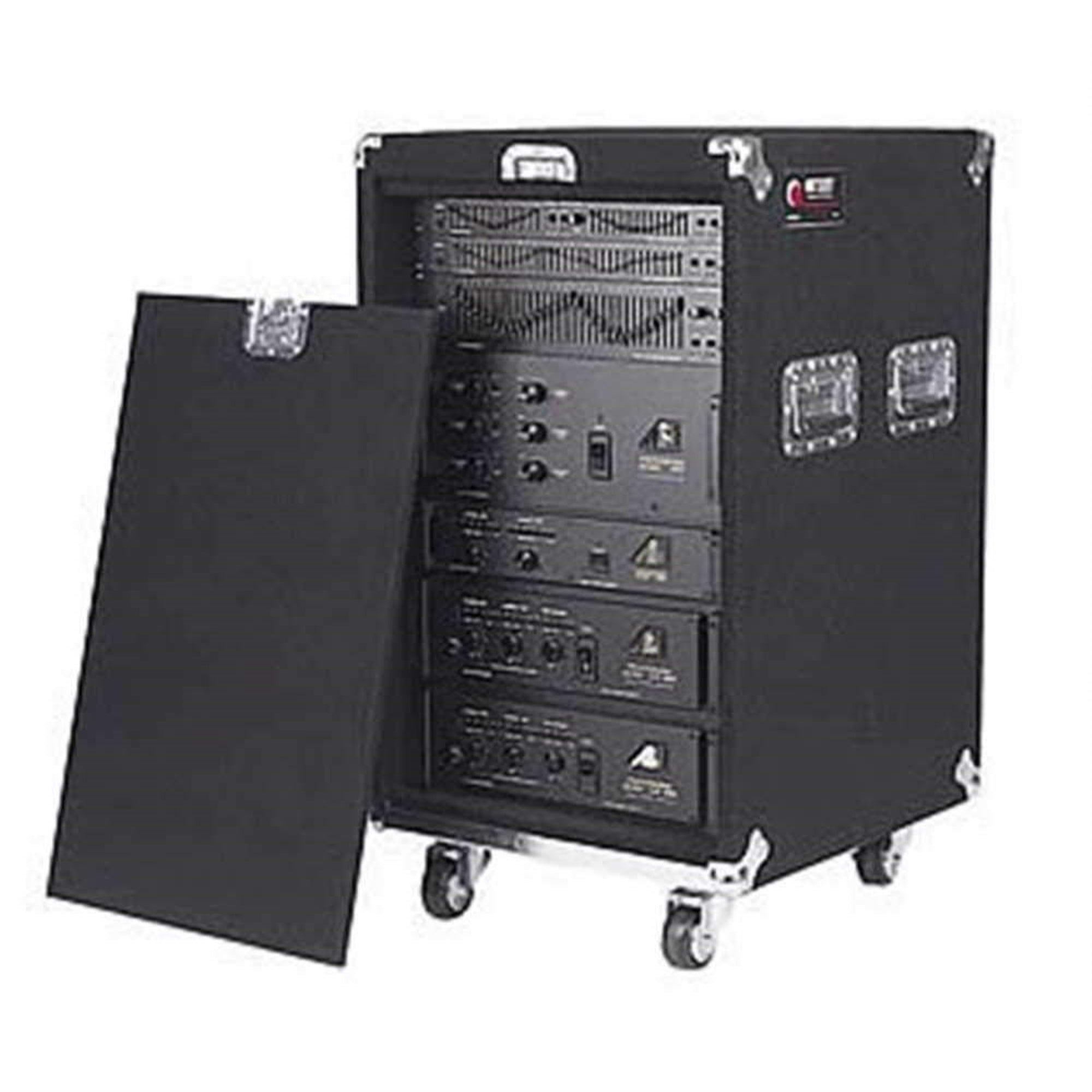 Pro 16U Carpeted Amp Rack Case With Wheels