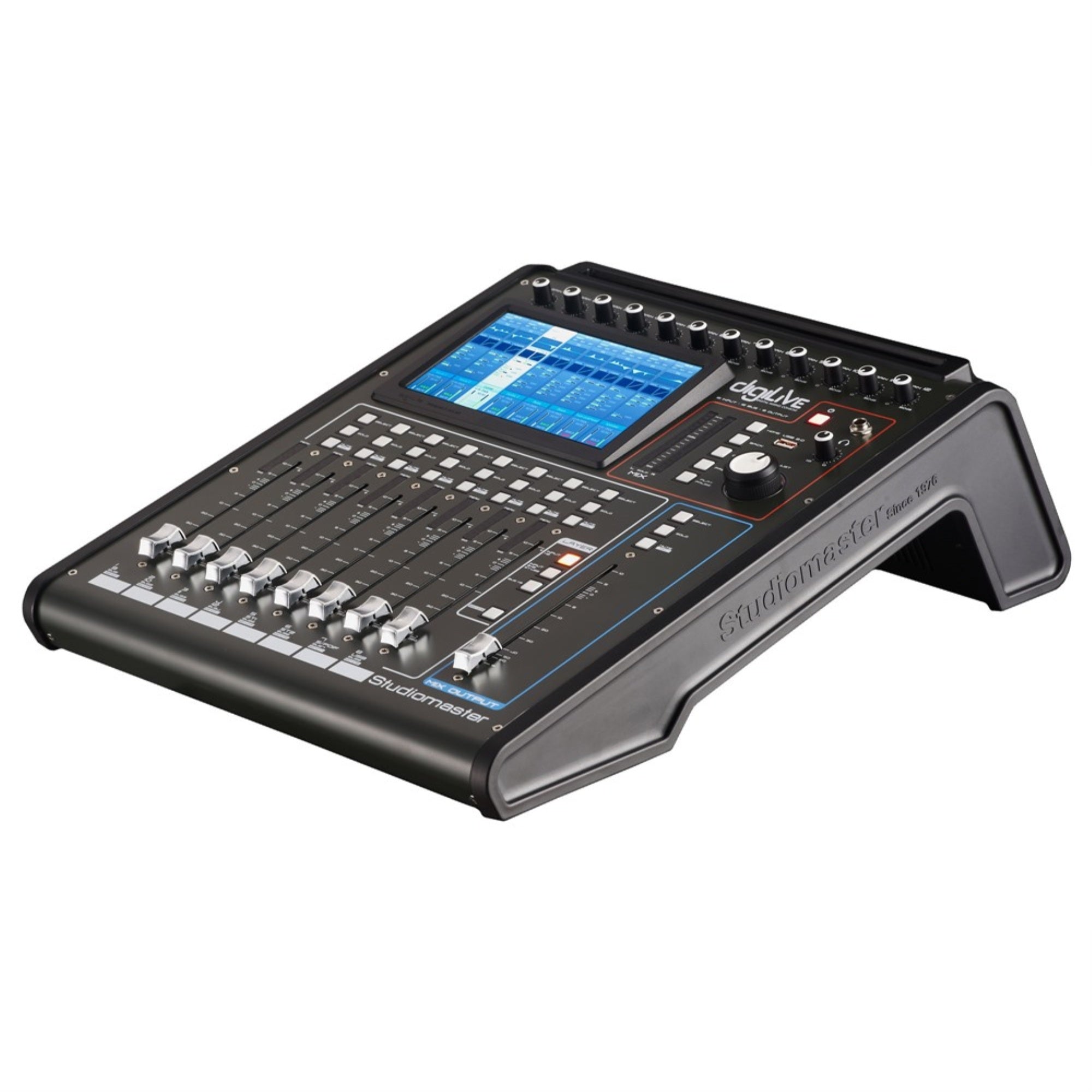Studiomaster - DigiLive 16 The ultimate hybrid stand alone mixing console with motorised faders.