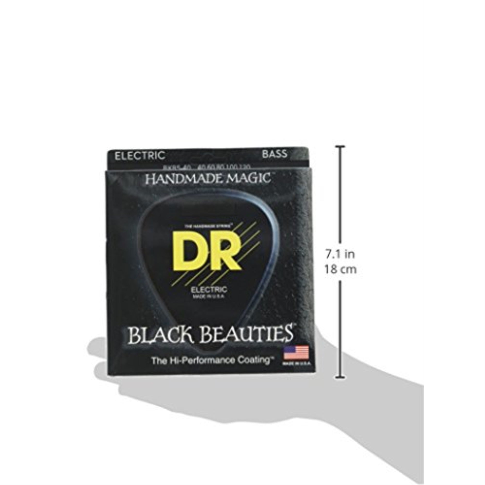BLACK BEAUTIES - BLACK Colored Bass Strings: 5-String Light 40-120