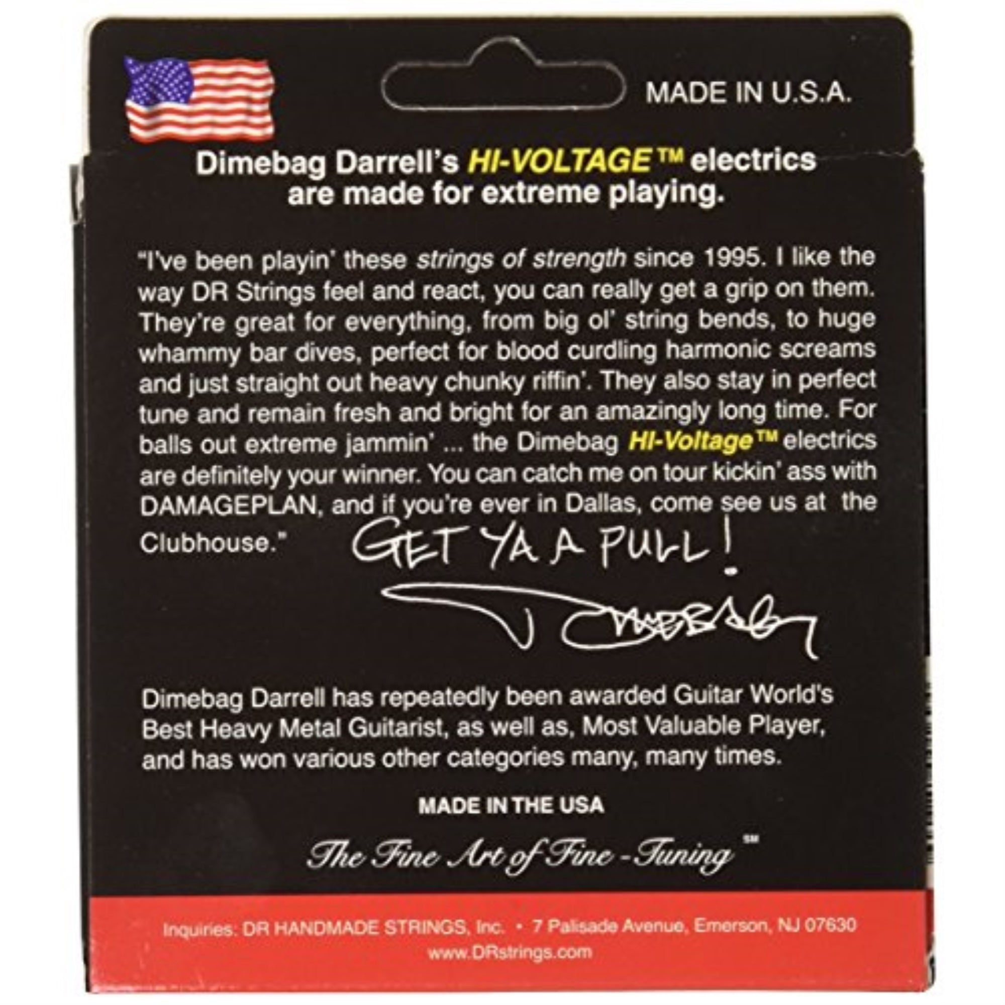 HI-VOLTAGE DIMEBAG DARRELL - Nickel Plated Electric Guitar Strings: Light to Medium 9-46