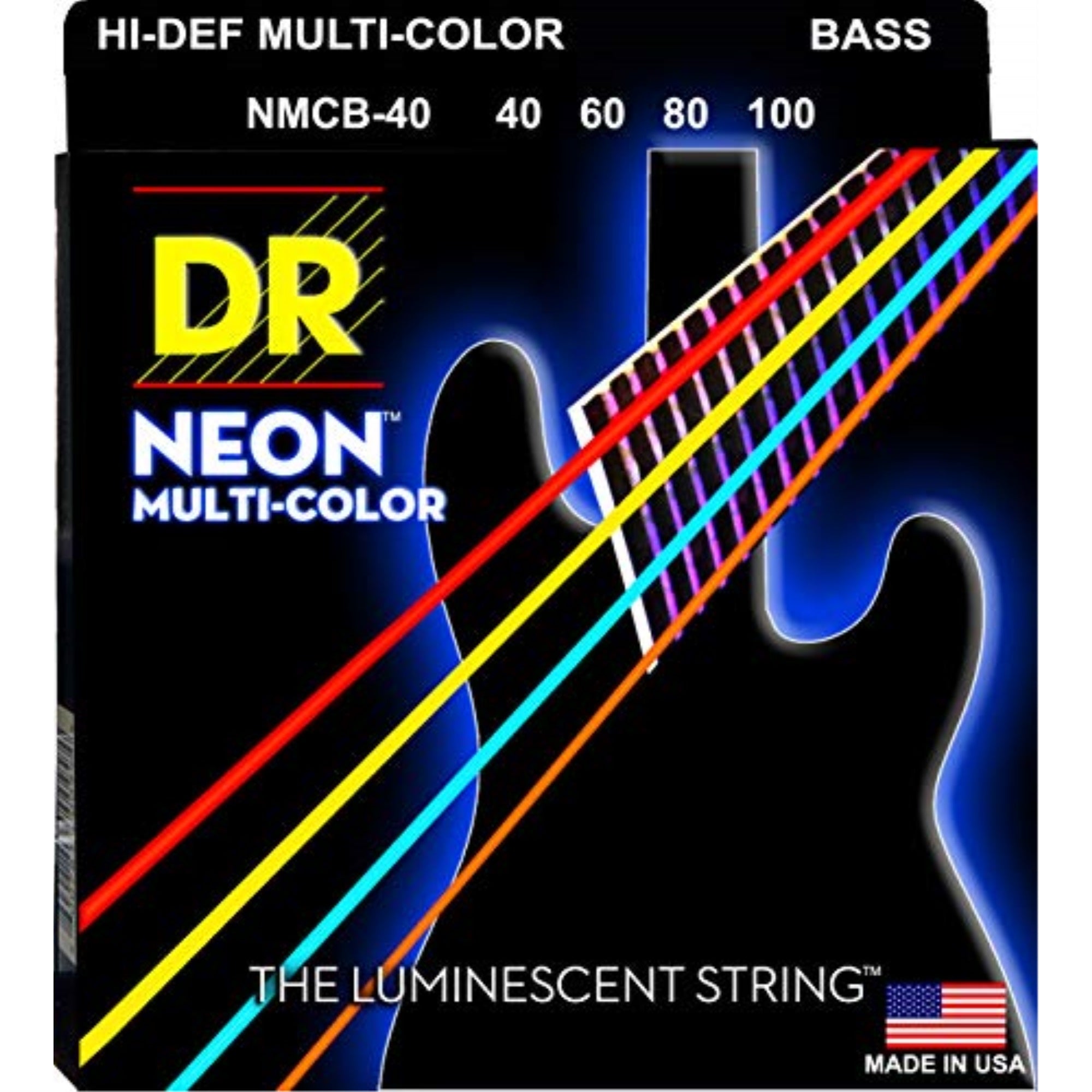 Dr Strings Hi-Def Neon Bass Guitar Strings (Nmcb-40)