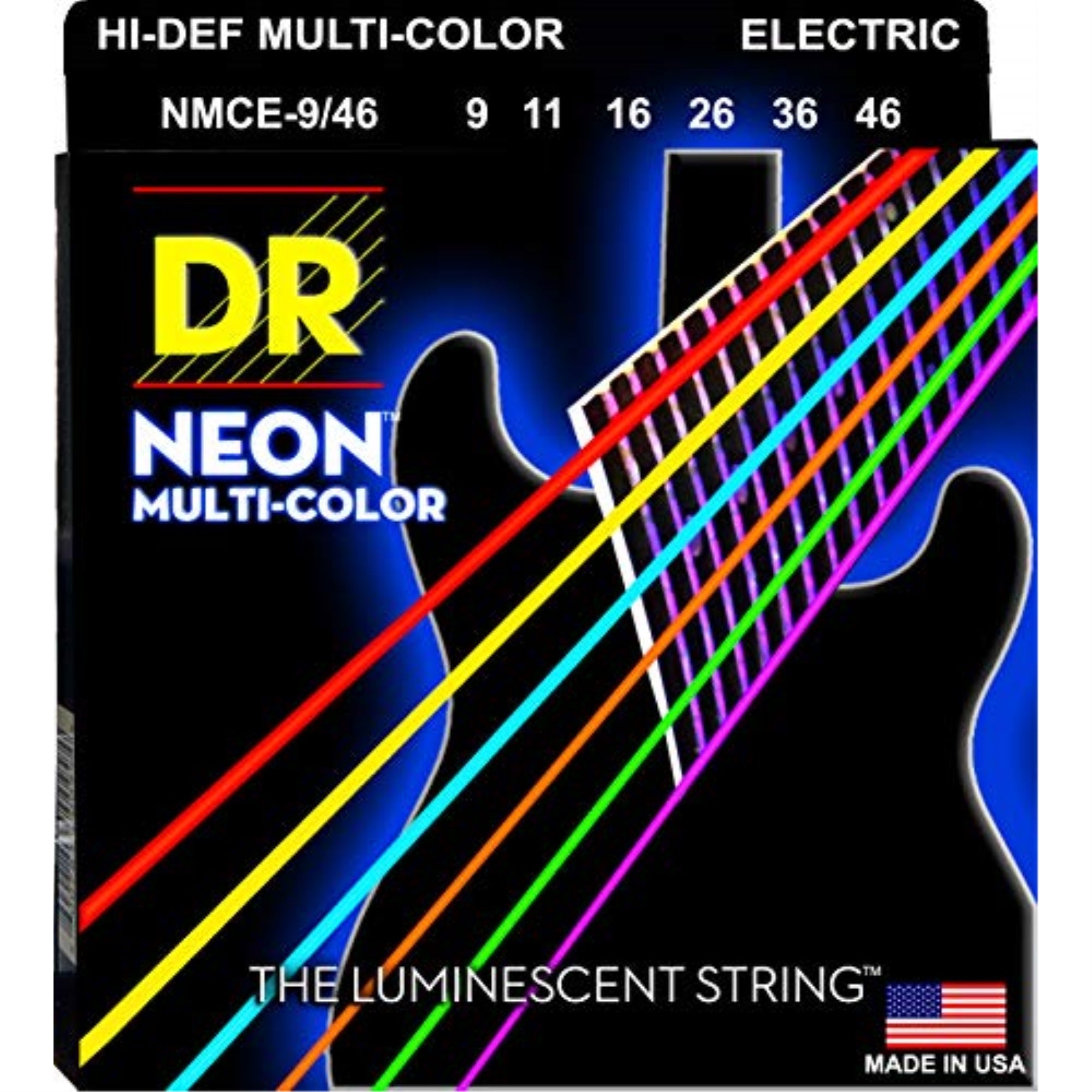 Dr Strings Hi-Def Neon Electric Guitar Strings (Nmce-9/46)