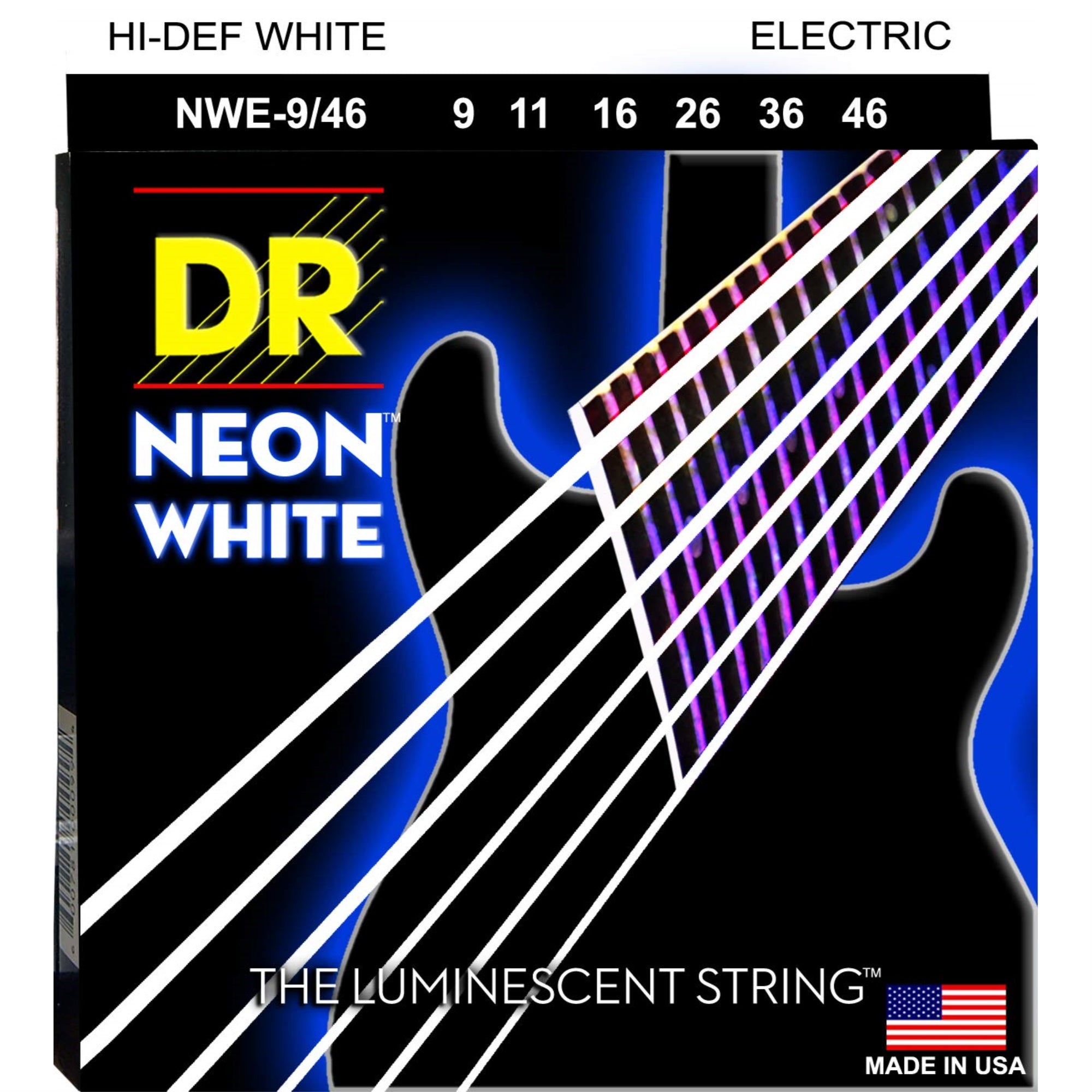 Dr Strings Hi-Def Neon Electric Guitar Strings (Nwe-9/46)